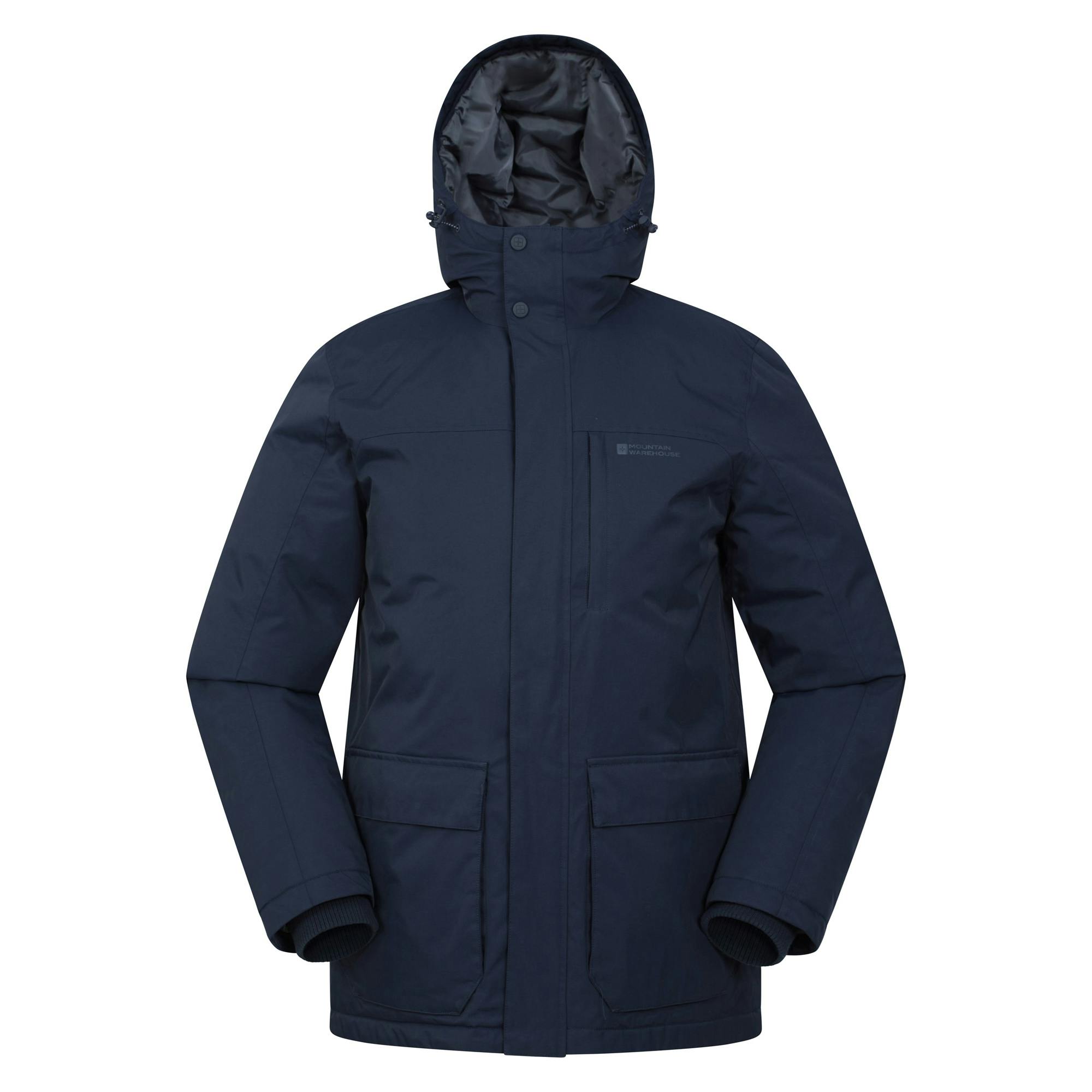 Mountain Warehouse Men's Grey Jet Extreme Down Parka - Navy - Xl - Navy - 100% Polyamide