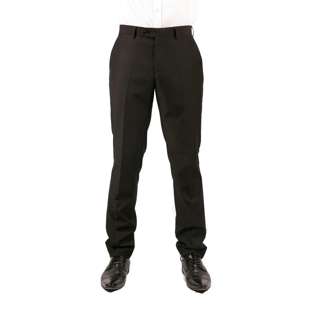 Truclothing Men's Black Parker - Plain Trousers - 46W 32L