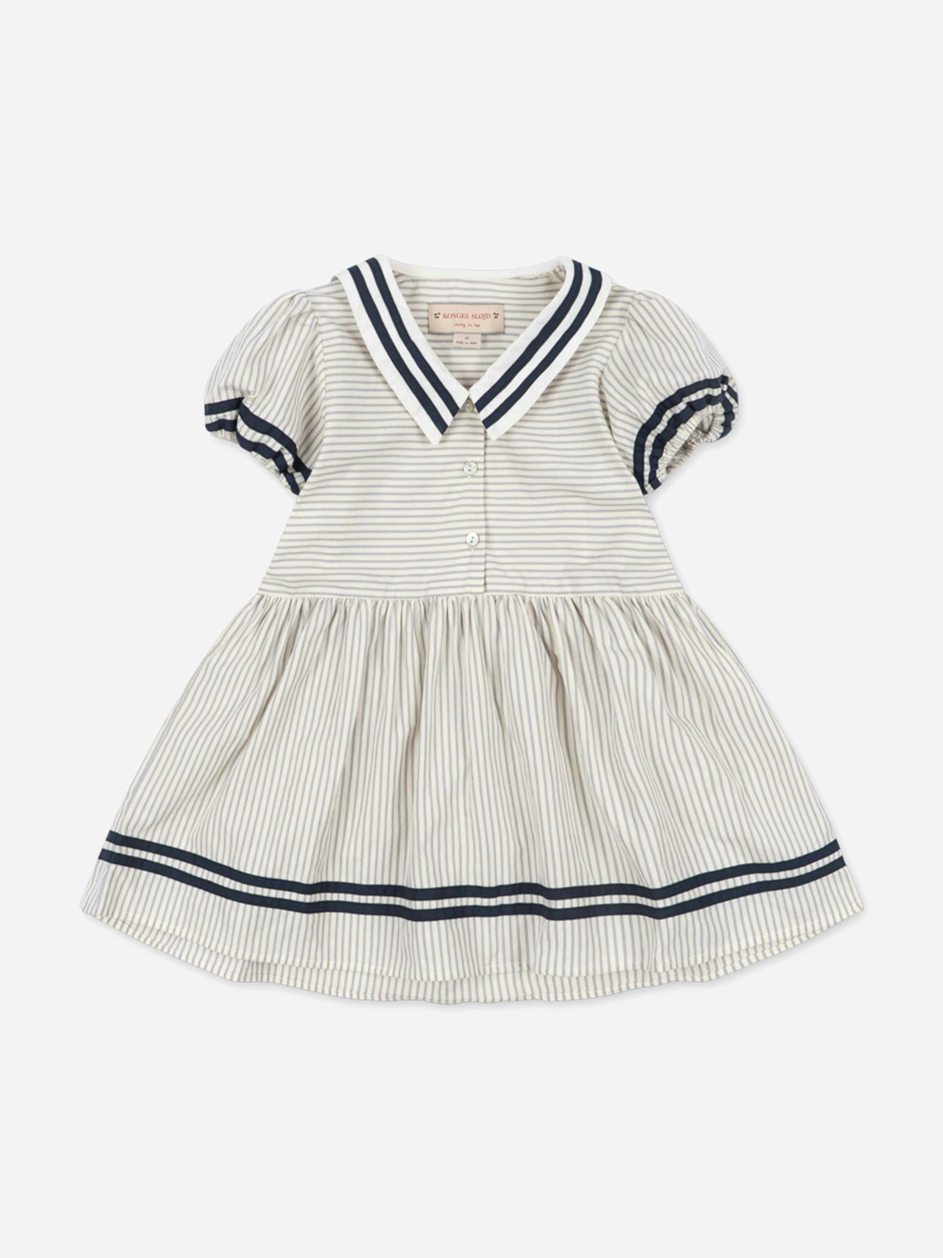 Konges Slojd Girls White Konges Sløjd Allie Sailor Dress In - 5 Yrs