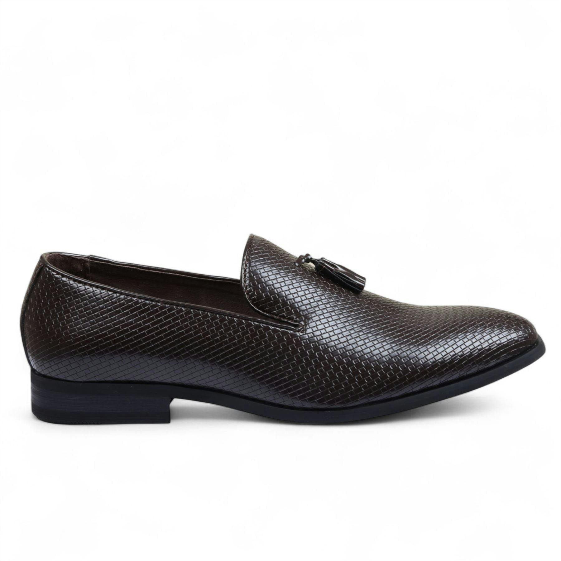 Dolcetto Men's Brown ’S Formal Tassel Loafers Slip-On Leather Shoes - Uk 12 | Eu 46 | Us 13