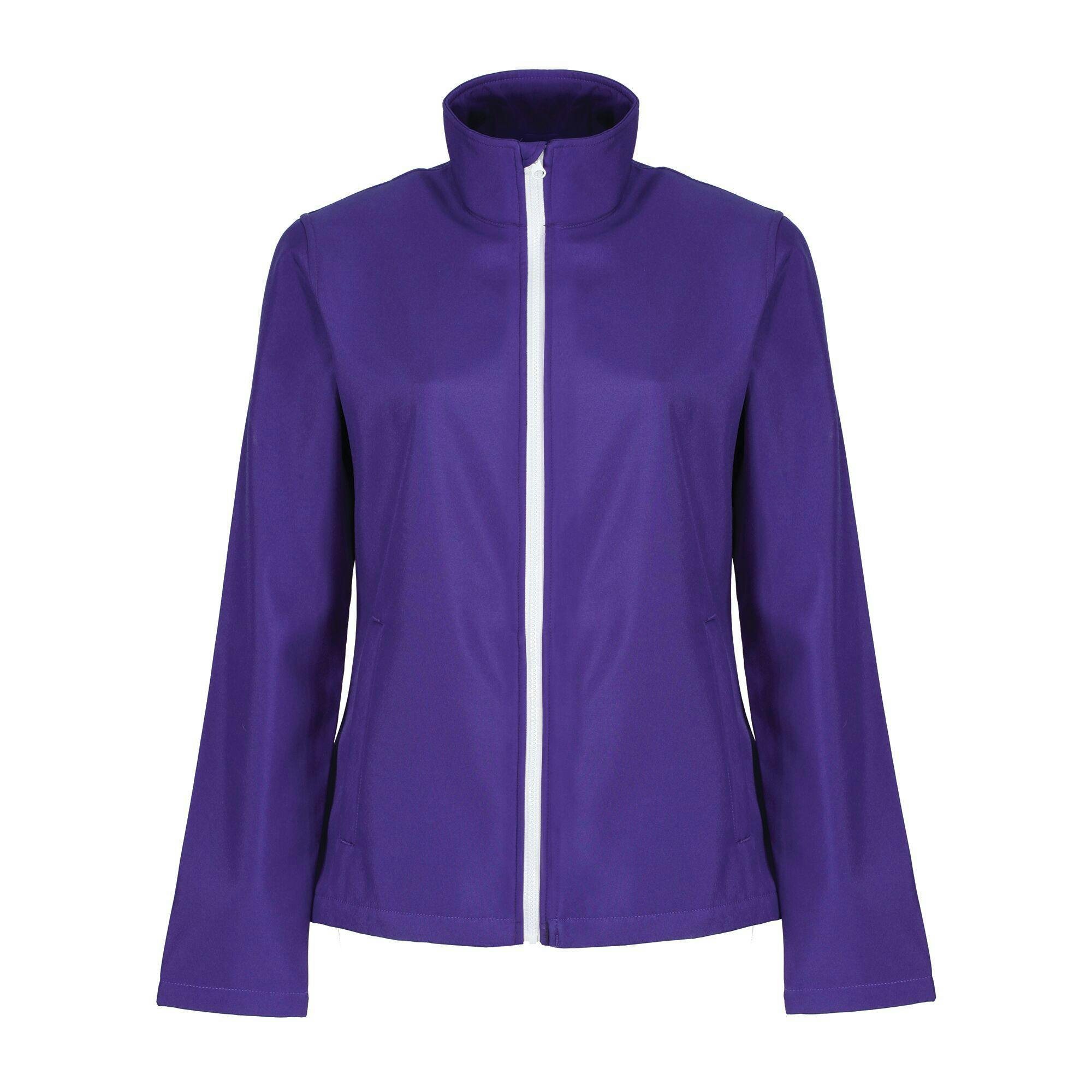 Regatta Women's Purple/White Professional / Printable Soft Shell Jacket - 12 Uk - 100% Polyester