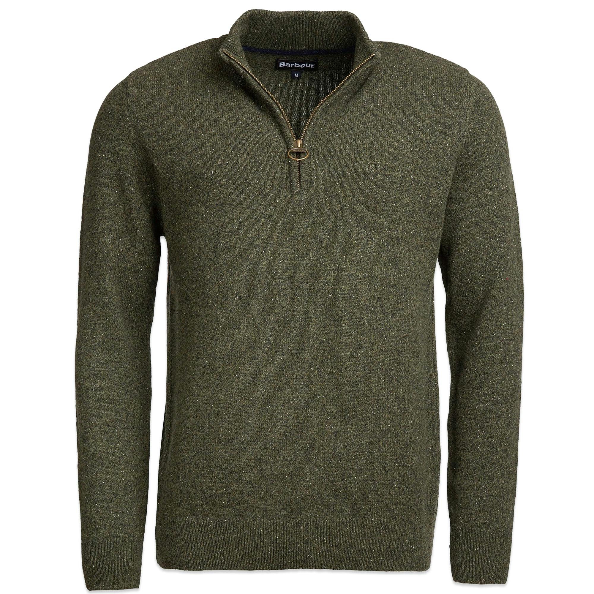 Barbour Dark Tisbury Half Zip Sweater - Seaweed - X-Large