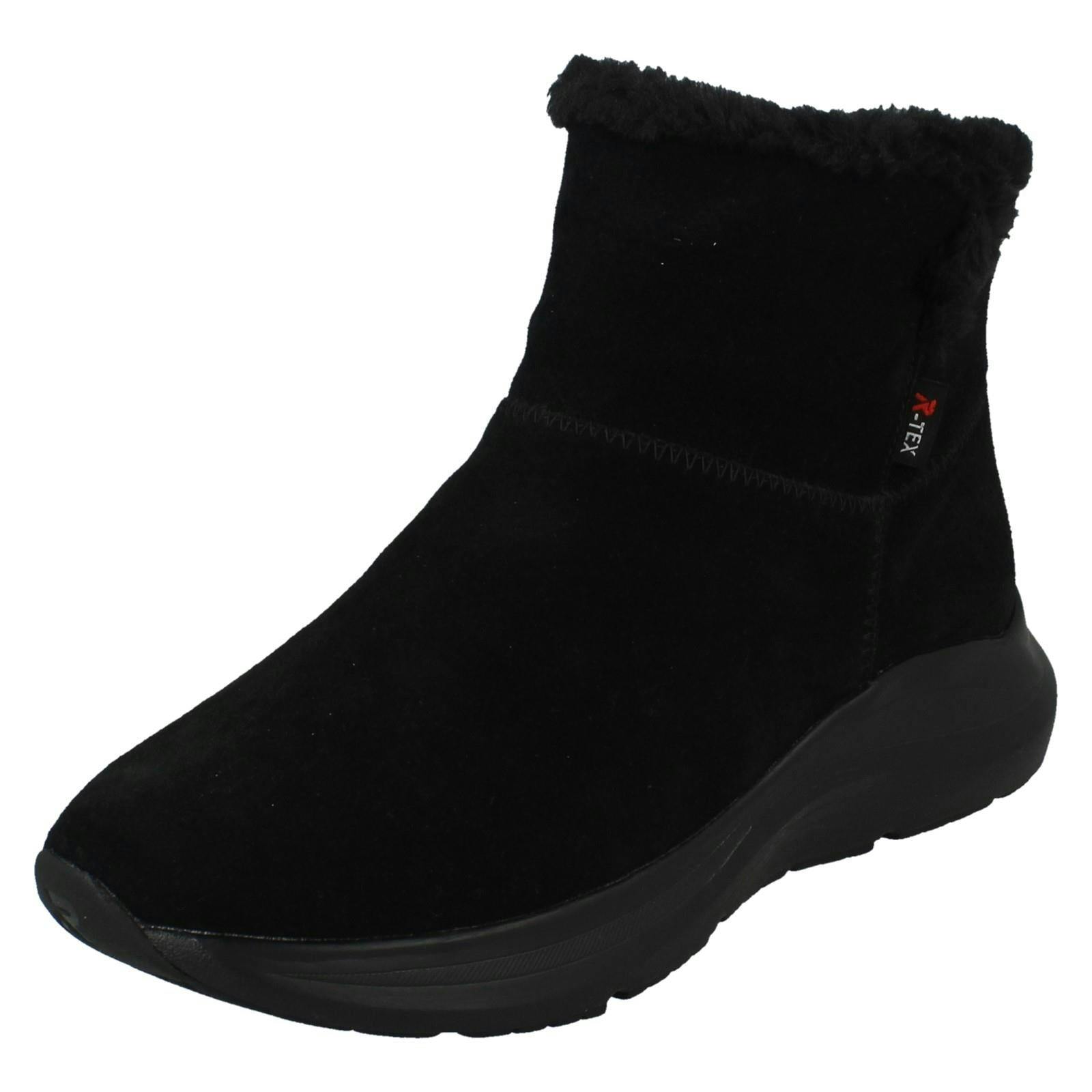 Rieker Women's Black Fleece Lined Ankle Boots 42170 - Uk 6.5