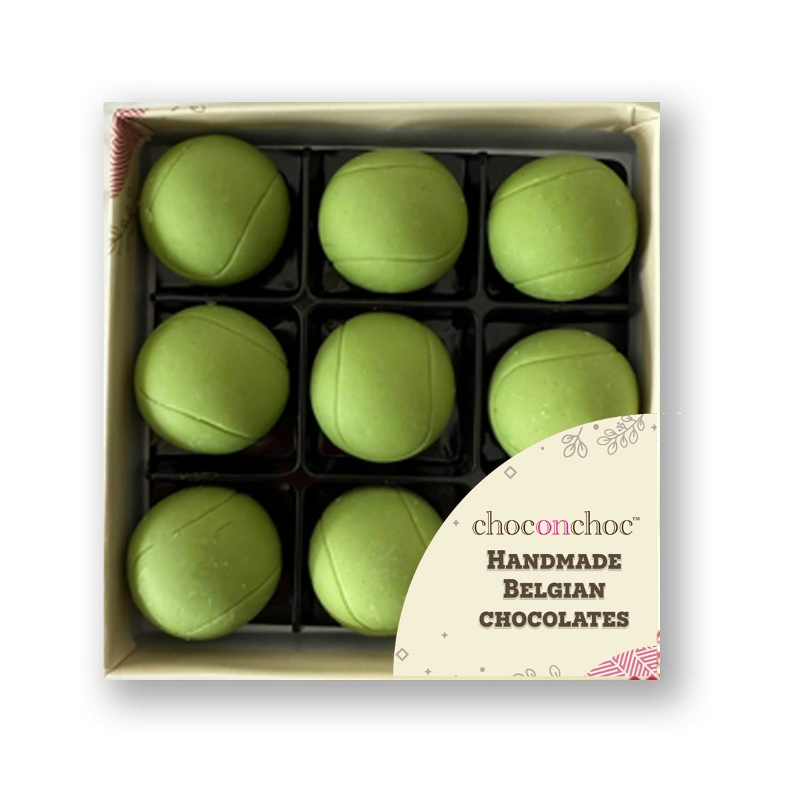 Choc On Choc White Nine Caramel Filled Chocolate Tennis Balls