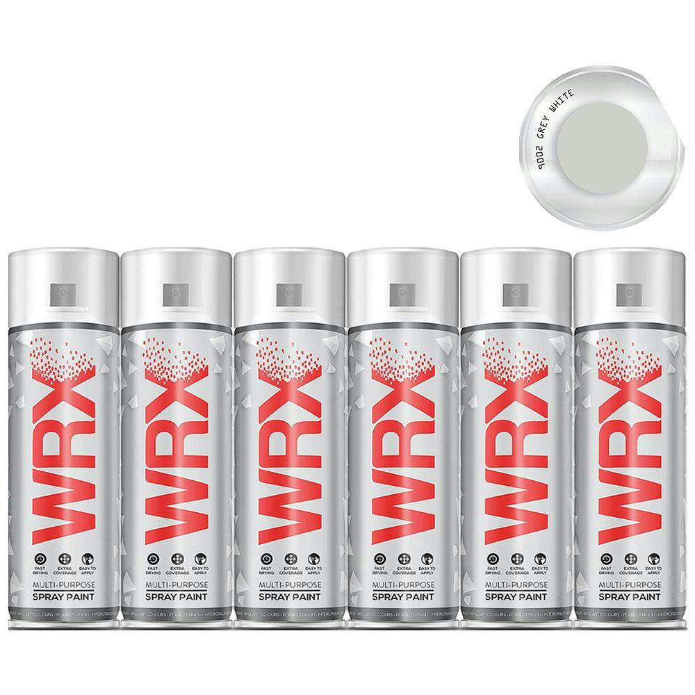 Rackhams Grey/White 12X Wrx Spray Paint 400Ml - Image 8