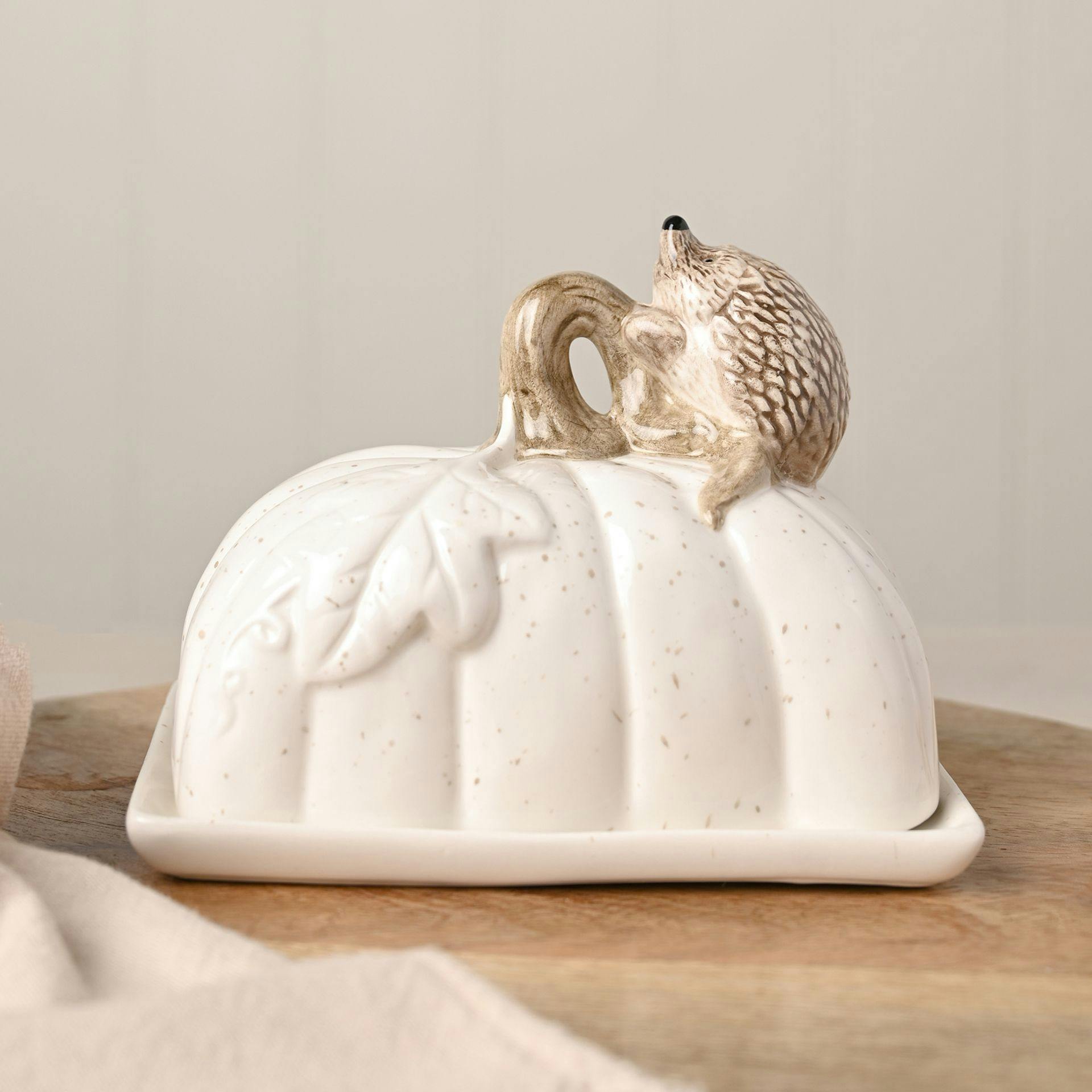 Country Living Cream Hedgehog Butter Dish