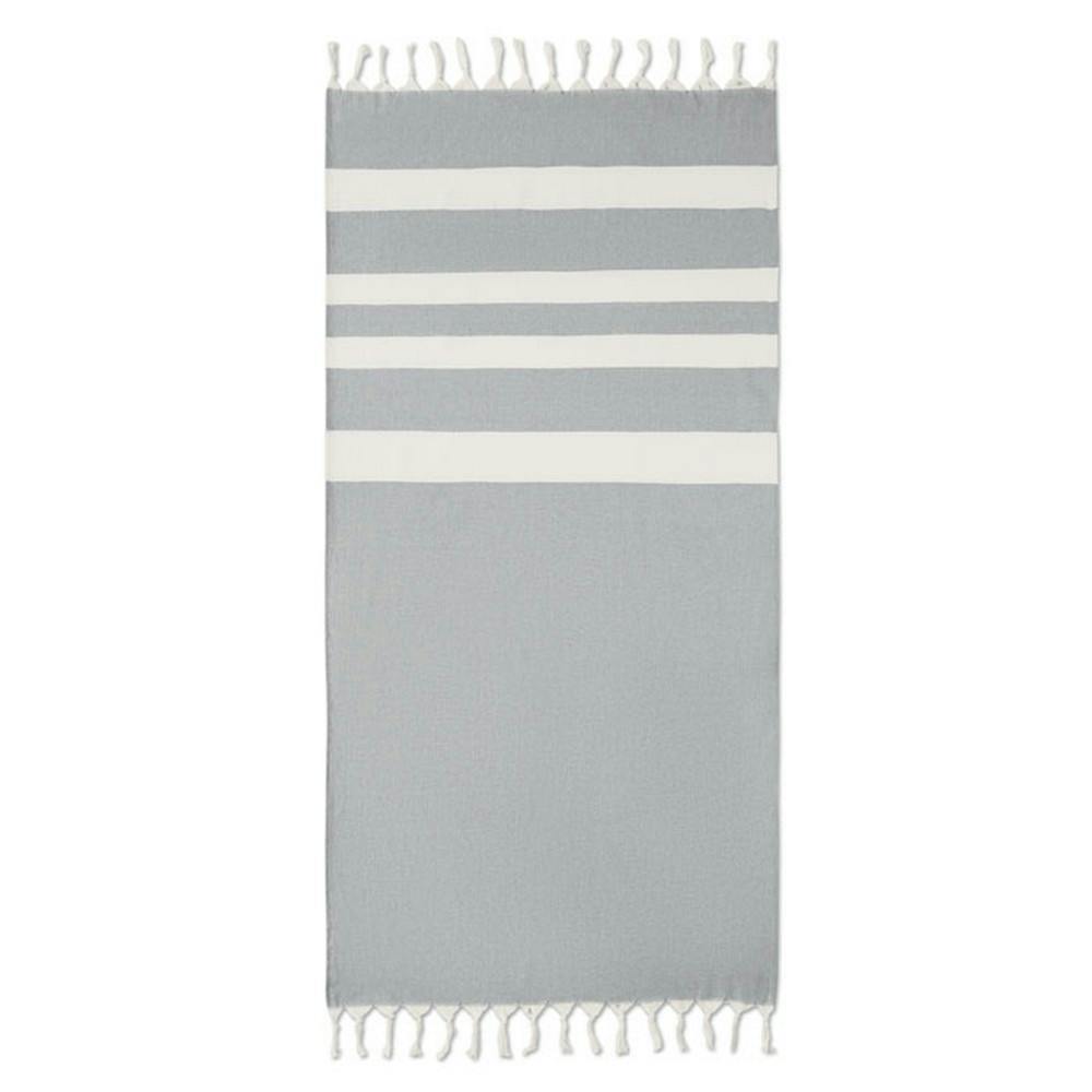 Rackhams Grey Agoura Hammam Towel - Stone - One Size - Stone - 55% Recycled Polyester/45% Recycled Cotton