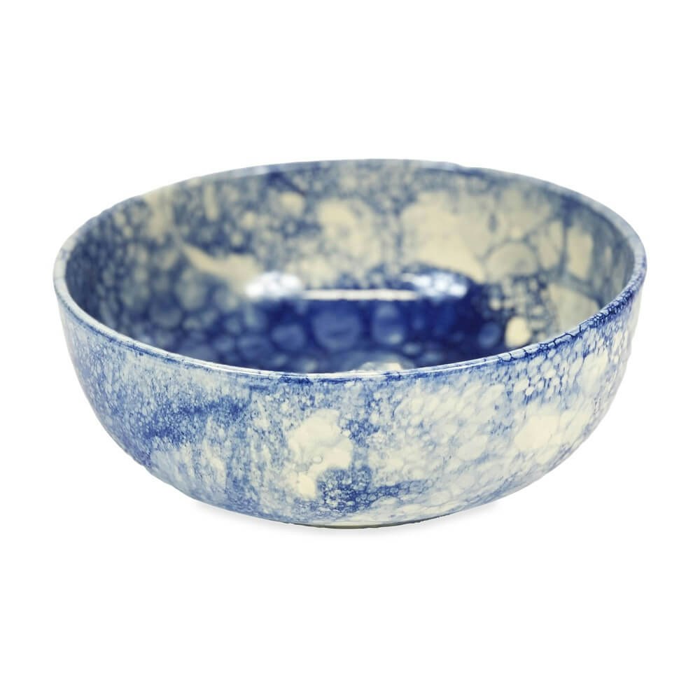 Rackhams Blue/White Burbujas Round Bowl - Ceramic