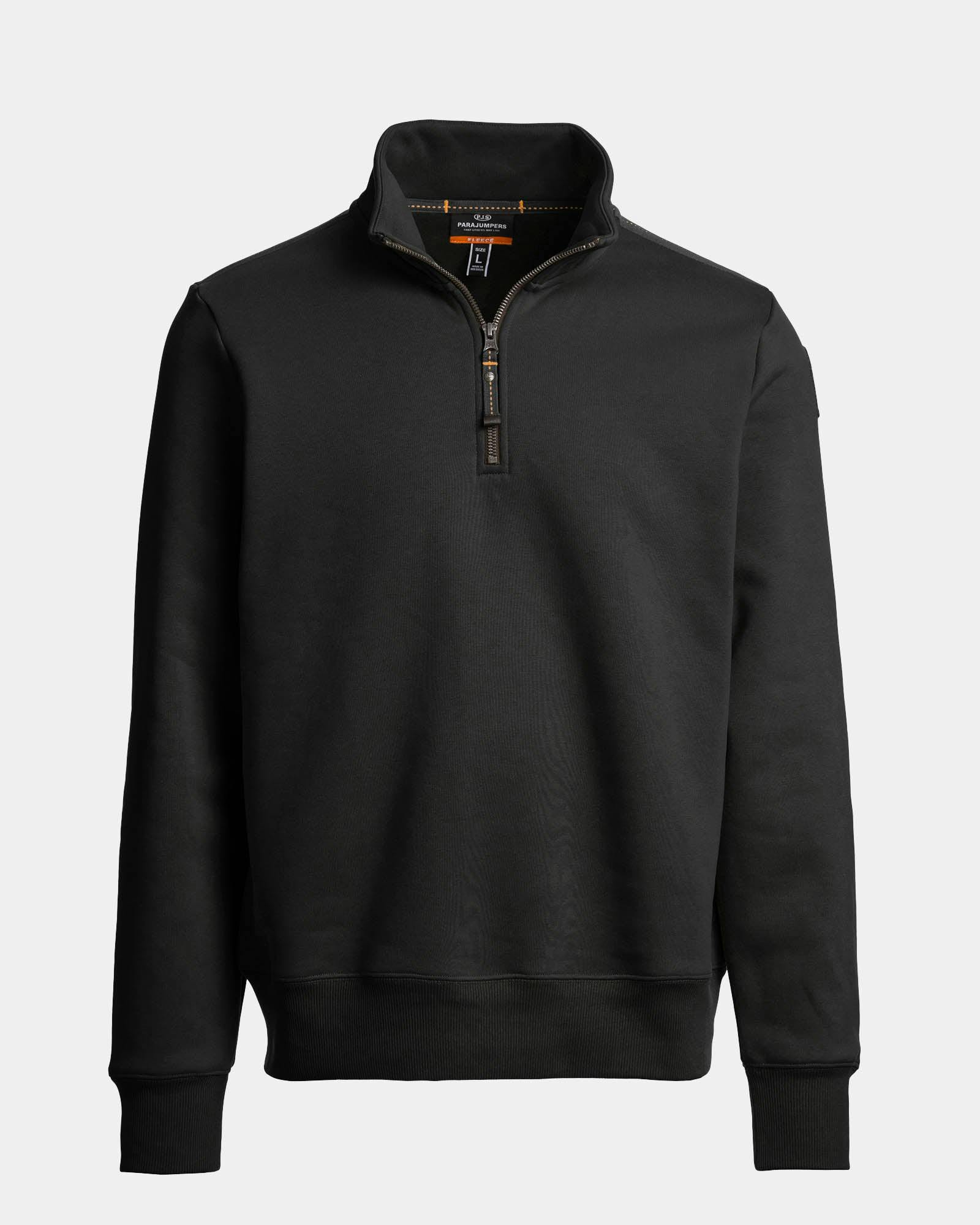 Parajumpers Men's Black Broad Peak Quarter Zip Sweatshirt - 541 - 541 - L