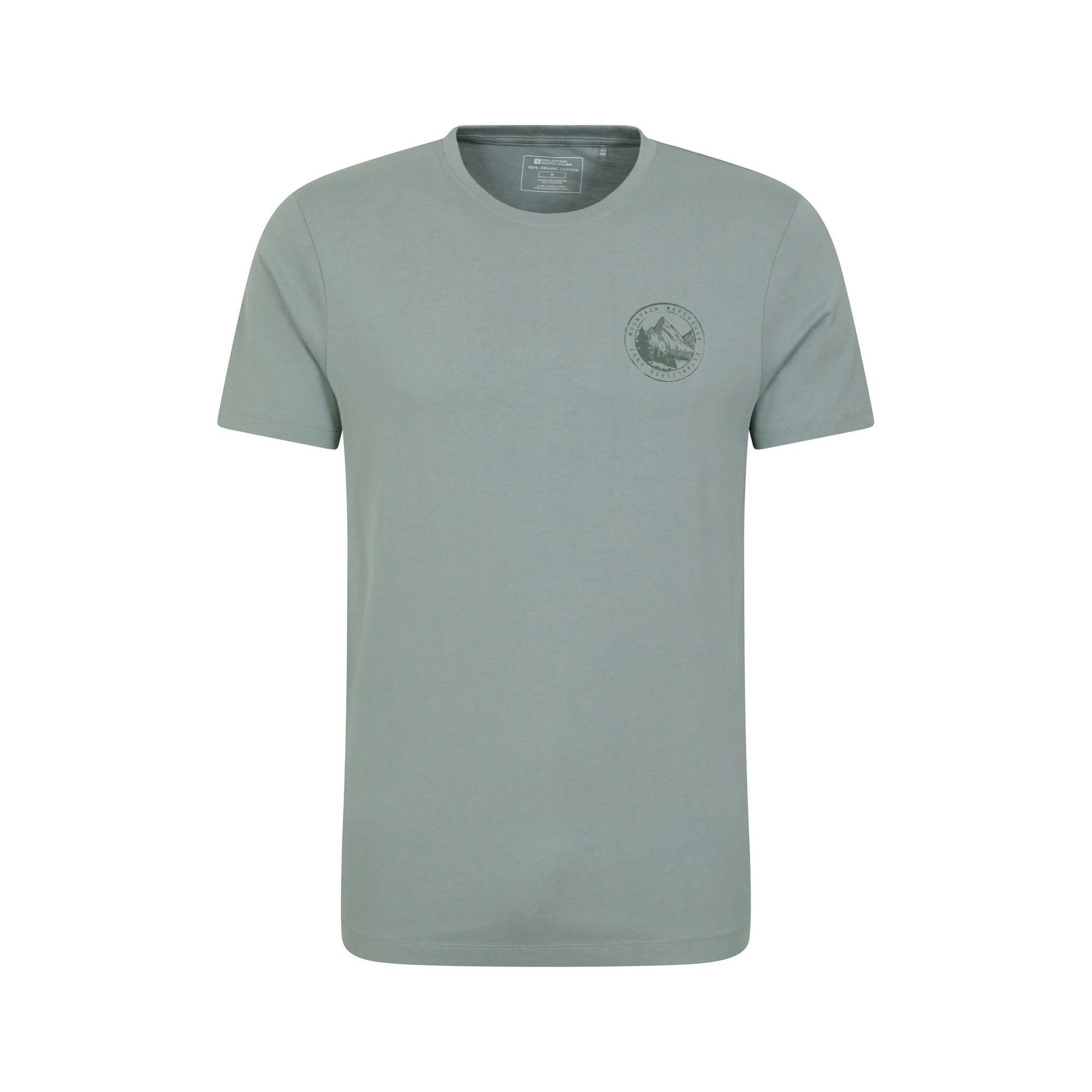 Mountain Warehouse Men's Light Valley Organic T-Shirt - Khaki - Xs - Khaki - 100% Organic Cotton