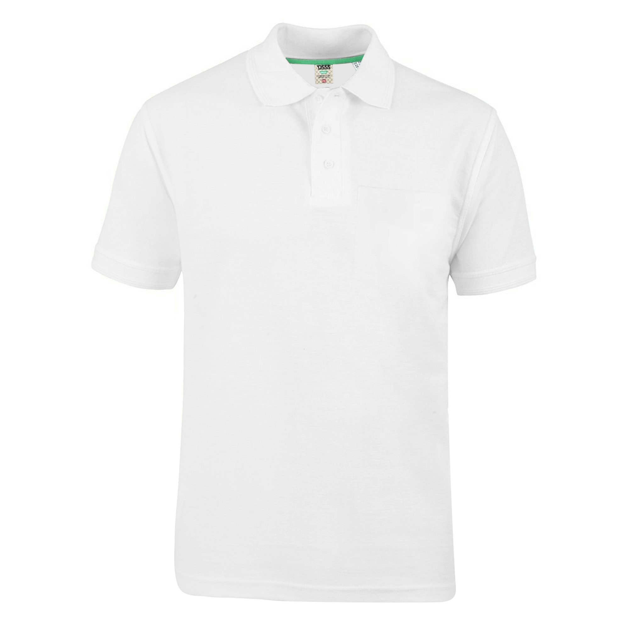 Duke Men's White D555 Grant Pique Kingsize Polo Shirt - 3XL