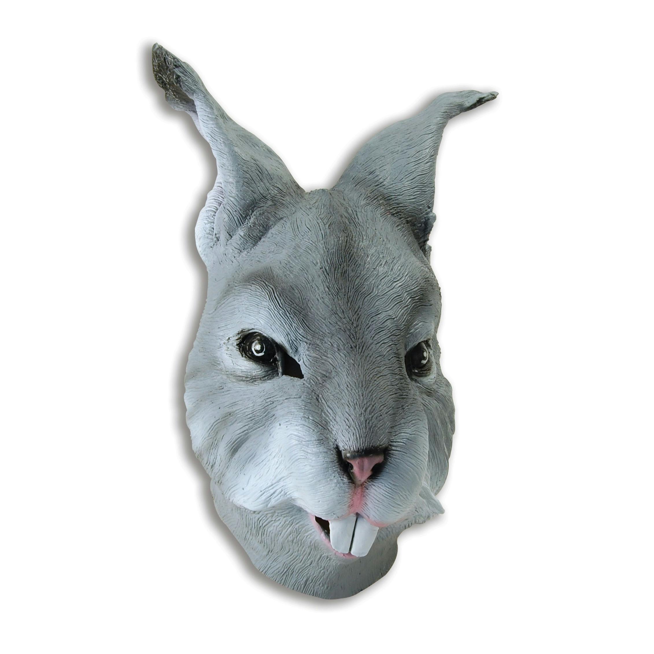 Bristol Novelty Unisex Grey Adults Rubber Rabbit Mask - One Size