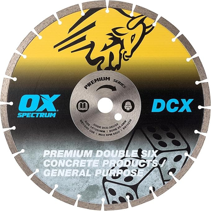 Ox Spectrum Premium Double Six Diamond Blade Gp - 350-25.4Mm