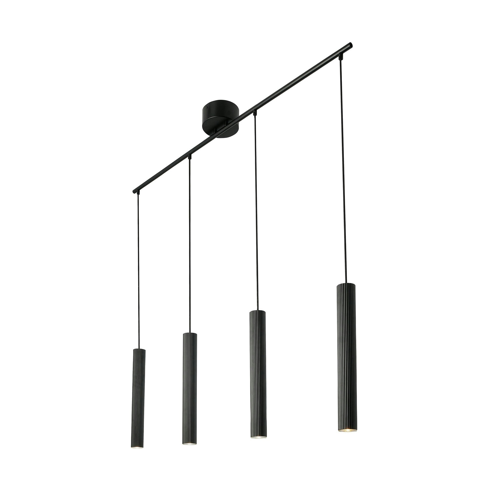 Rackhams Black Vico 4-Rail | Ceiling Pendant | - Metal - 1
