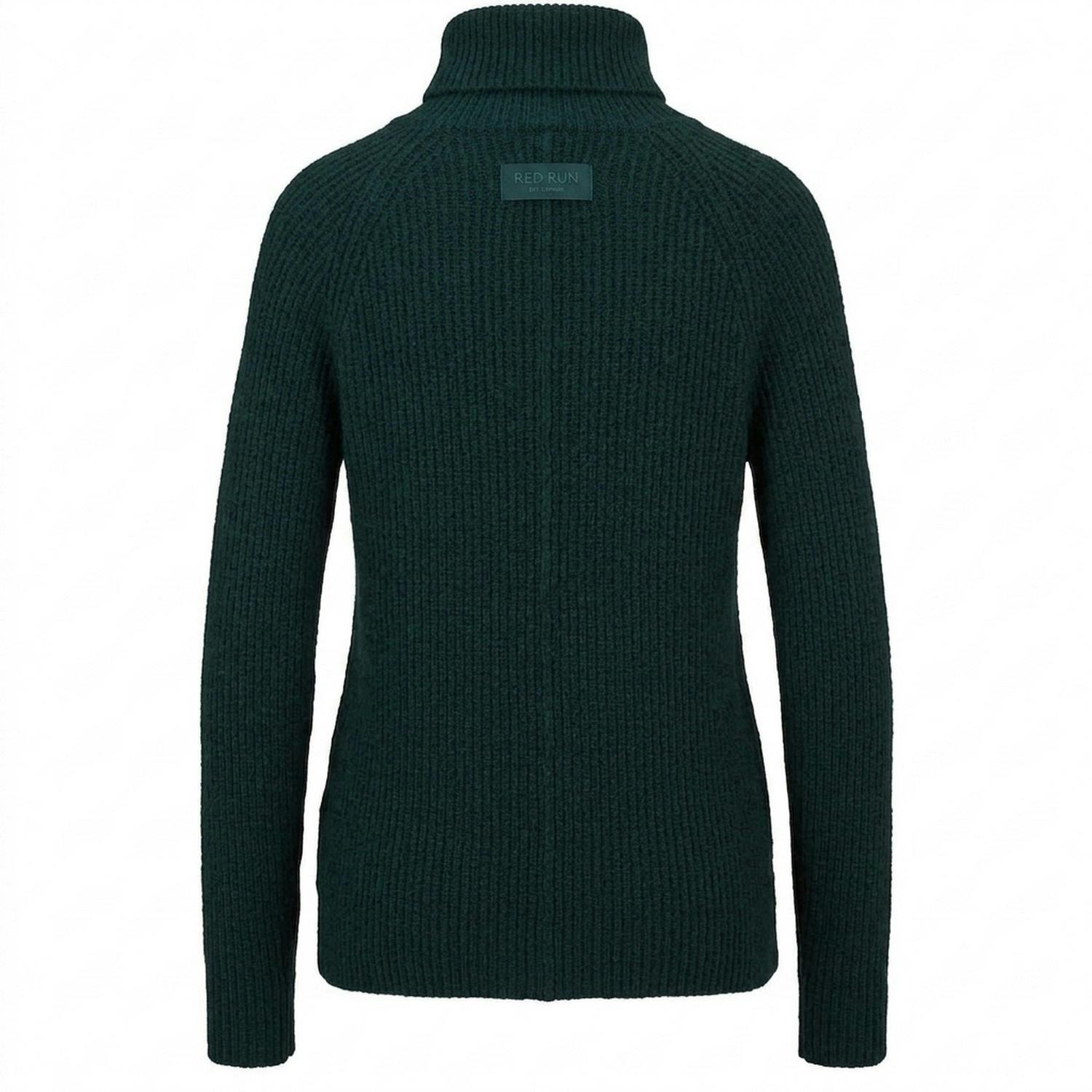 Boss Women's Dark/Green / Rib Knit Regular Raglan Pullover - 12 Uk - 100% Virgin Wool