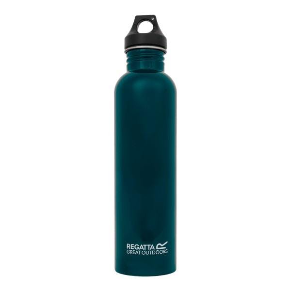 Regatta Stainless Steel 1L Water Bottle - Mediterranea - One Size - Mediterranea - 85% Stainless Steel/12% Polypropylene/3% Silicone