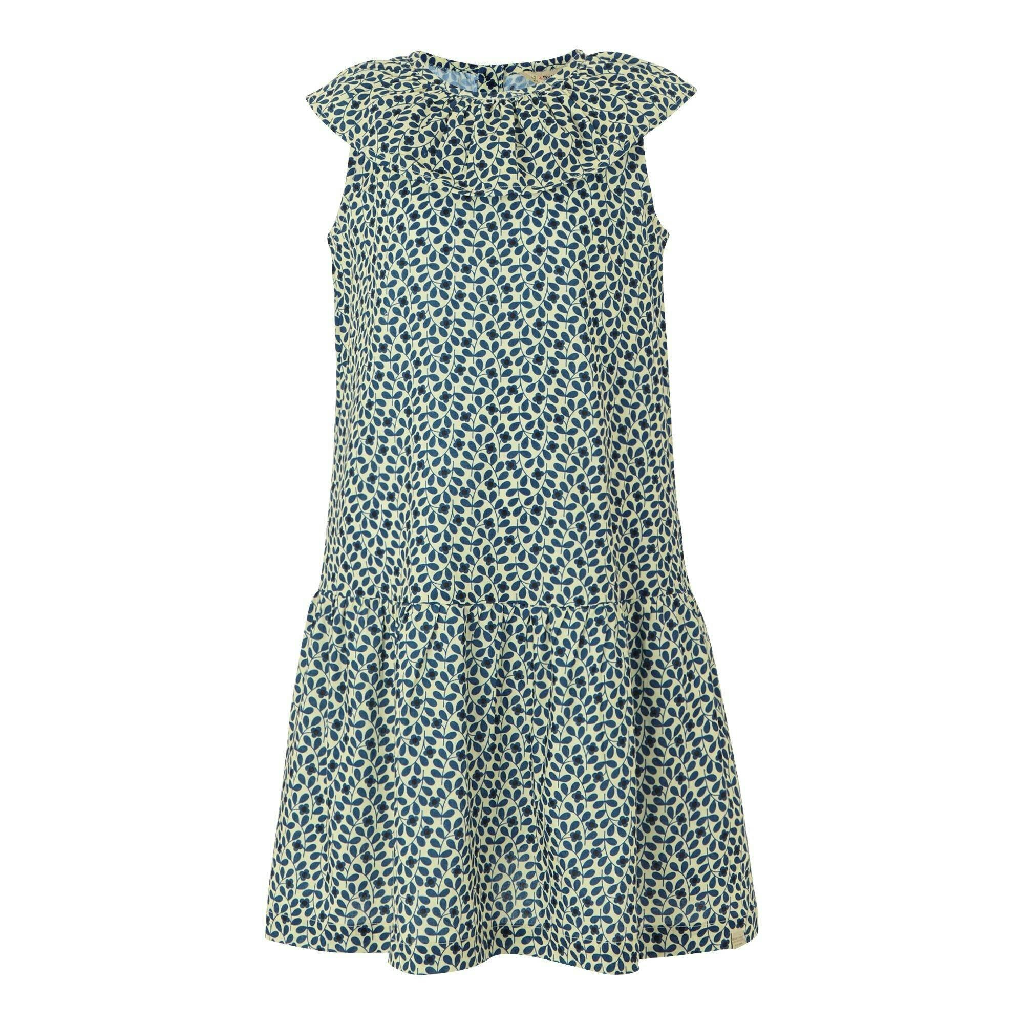 Regatta Girls Blue Orla Kiely Jasmine Flower Sleeveless Dress - 7-8 Years - 100% Bci Cotton