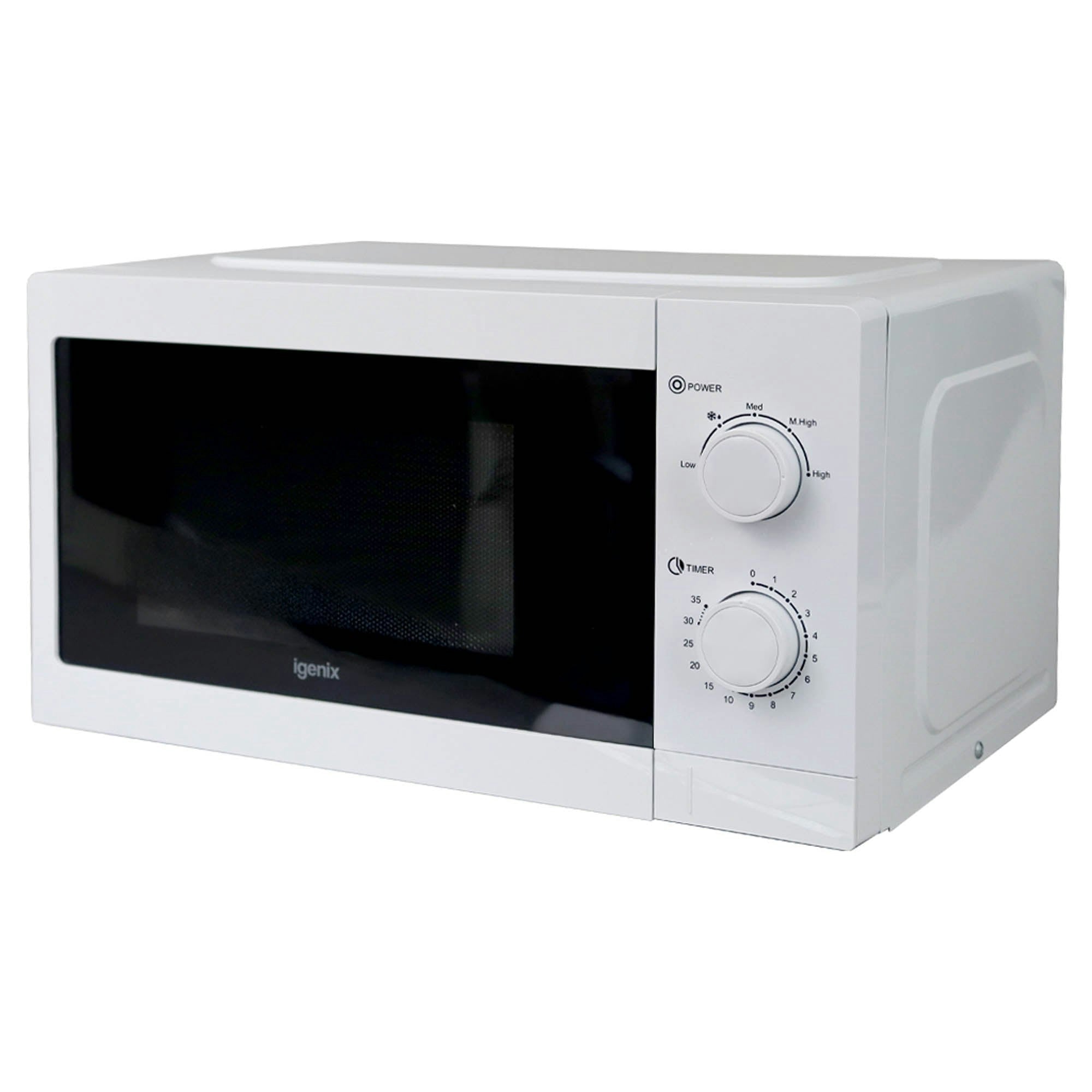 Igenix White Manual Microwave, 20 Litre, 5 Power Settings, 800W, Igms08080w