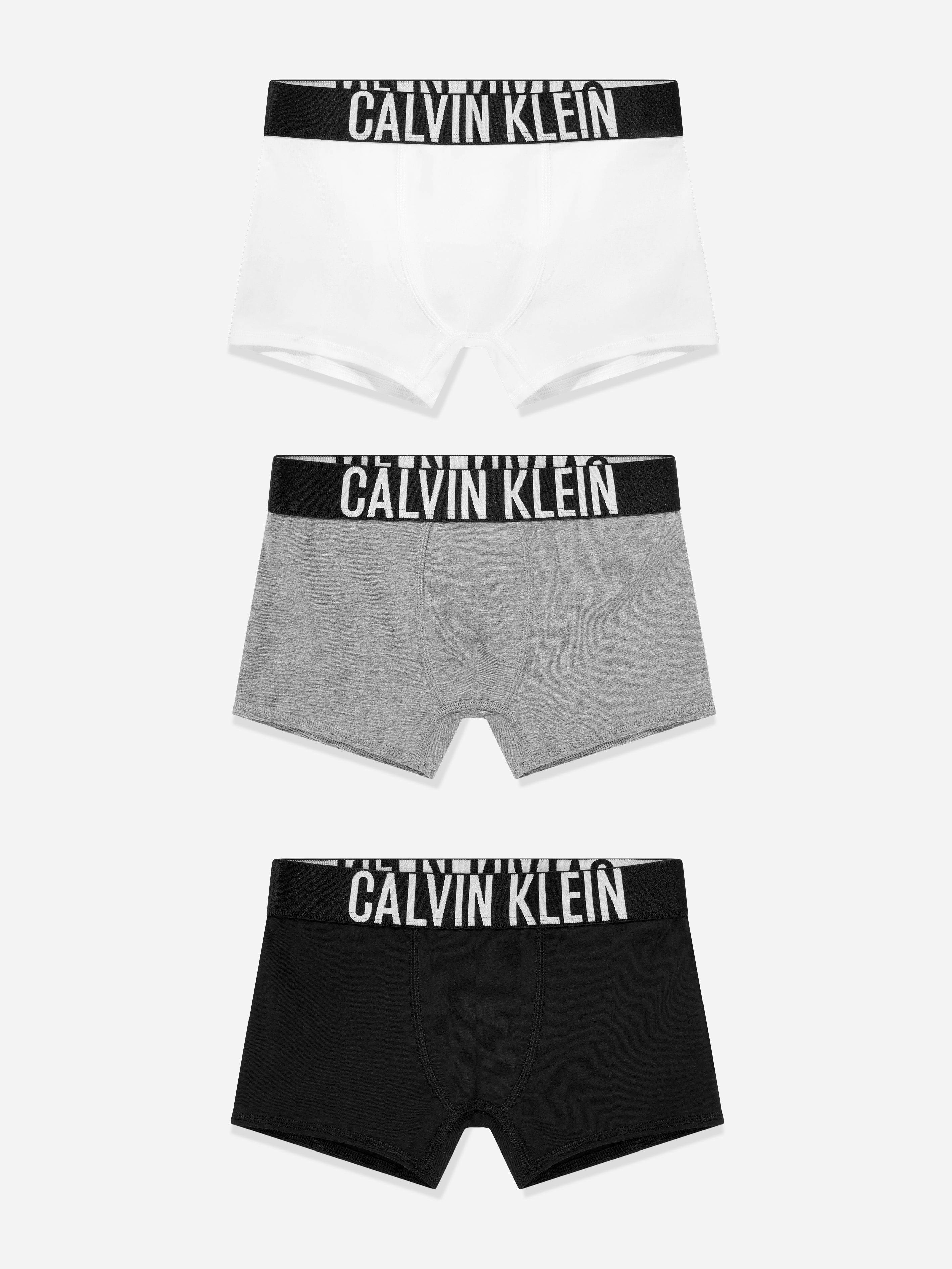 Calvin Klein Boys Black 3 Pack Boxer Shorts Set In - Multicoloured - 12 - 14 Yrs