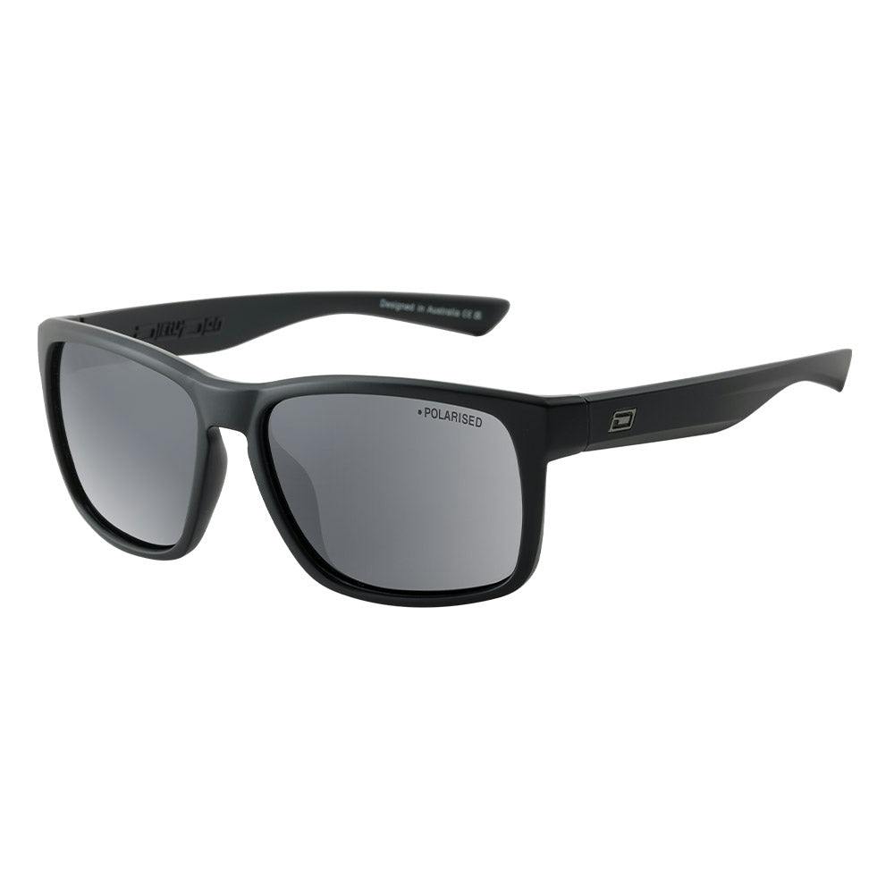Dirty Dog Black/Grey Hoodlum - Satin With Polarized Lens - 58
