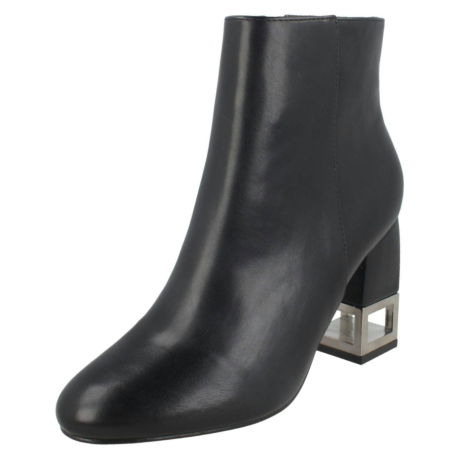 Spot On Women's Black Ankle Boots - Uk 3