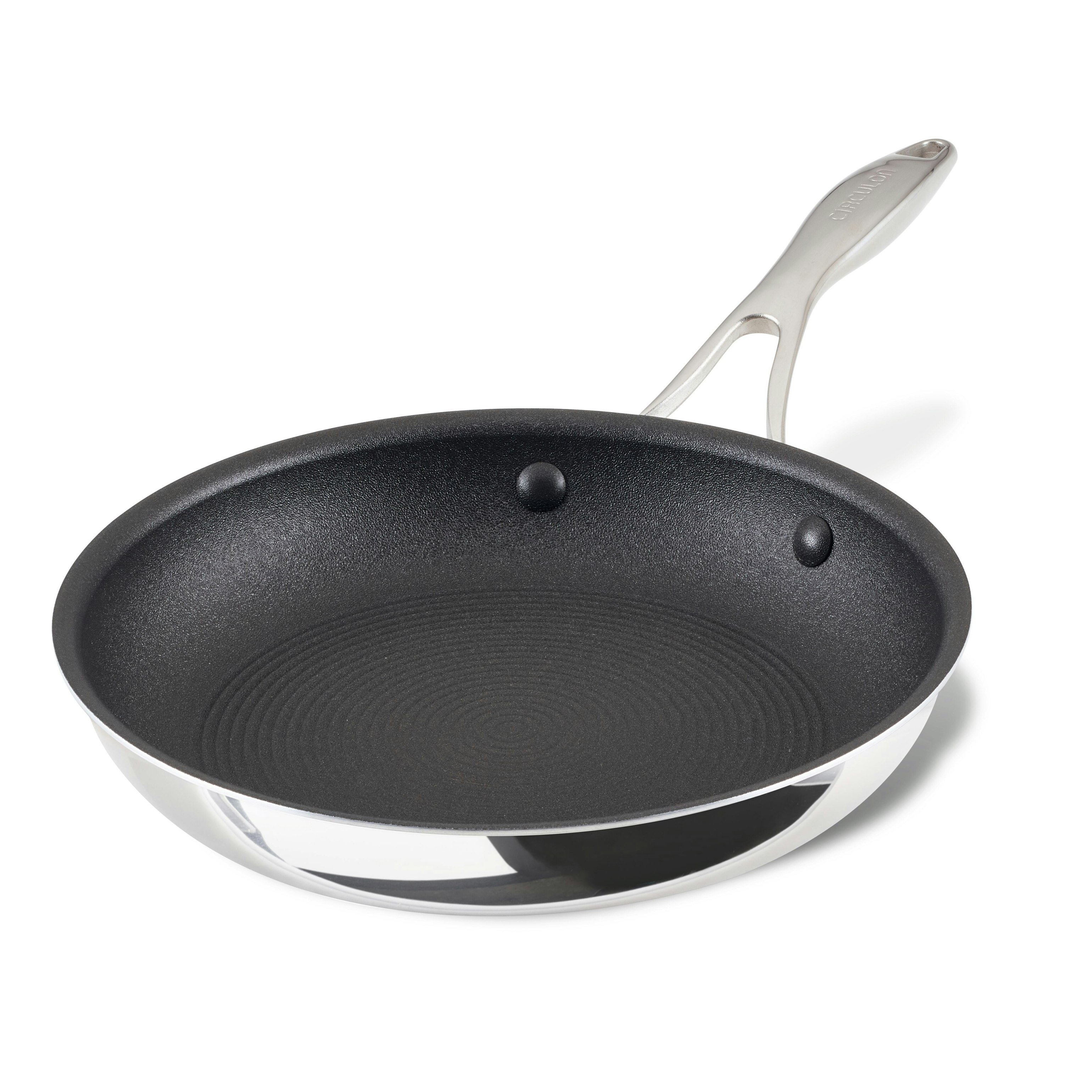 Rackhams Silver Stainless Steel Extreme Non-Stick Skillet, 25Cm - Stainless Steel - 25Cm