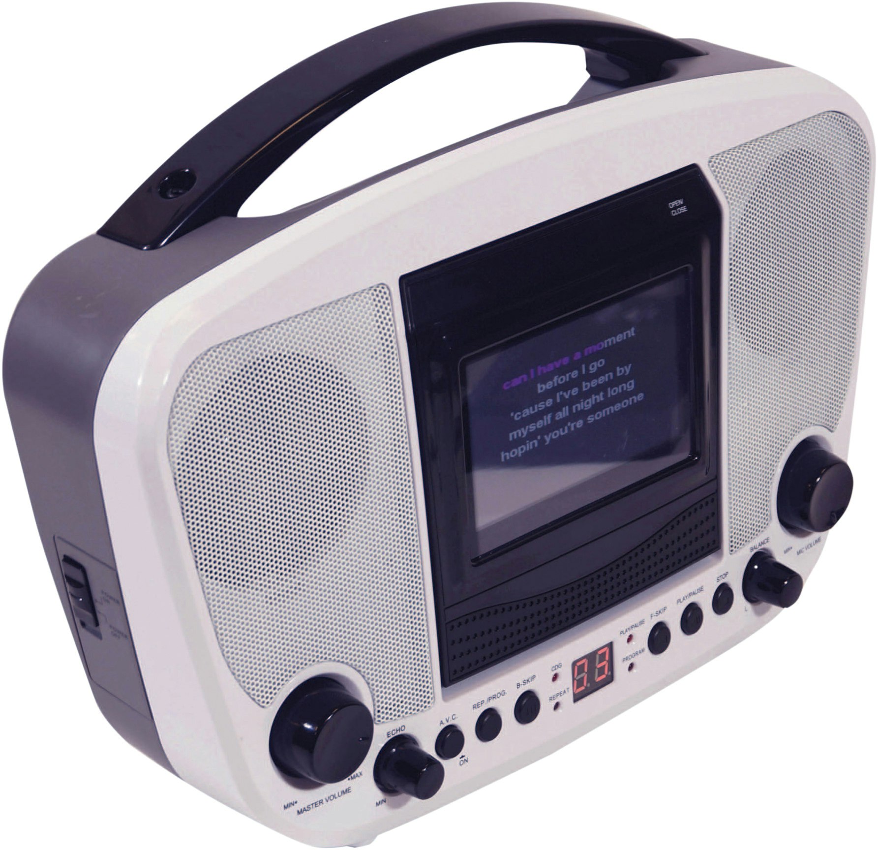 Mr Entertainer White/Black Portable Karaoke Player