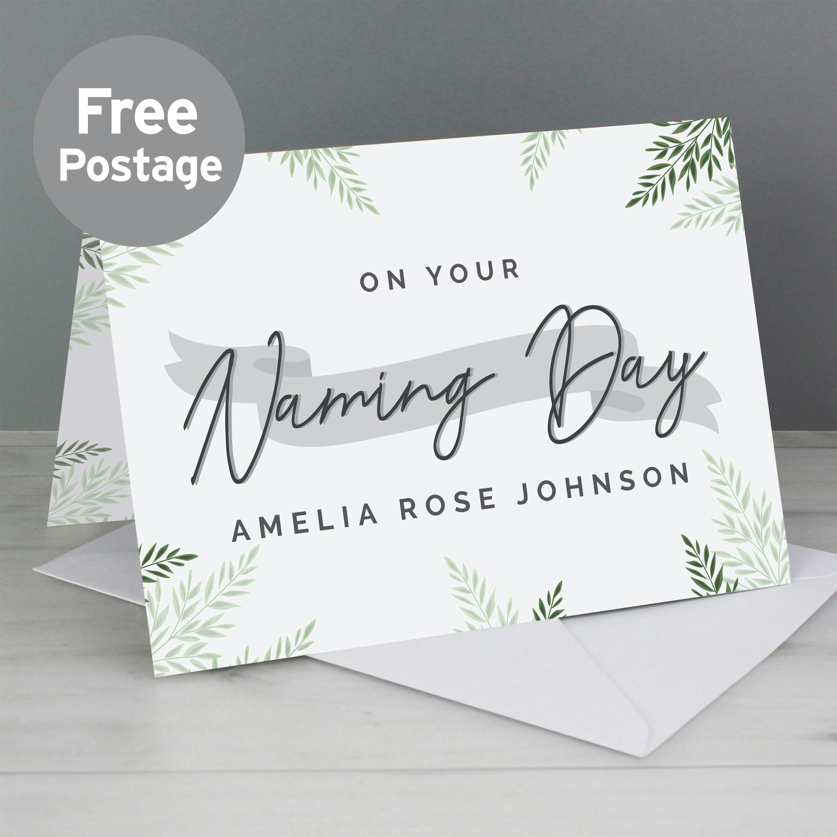 Personalised Memento Company Personalised Naming Day Card