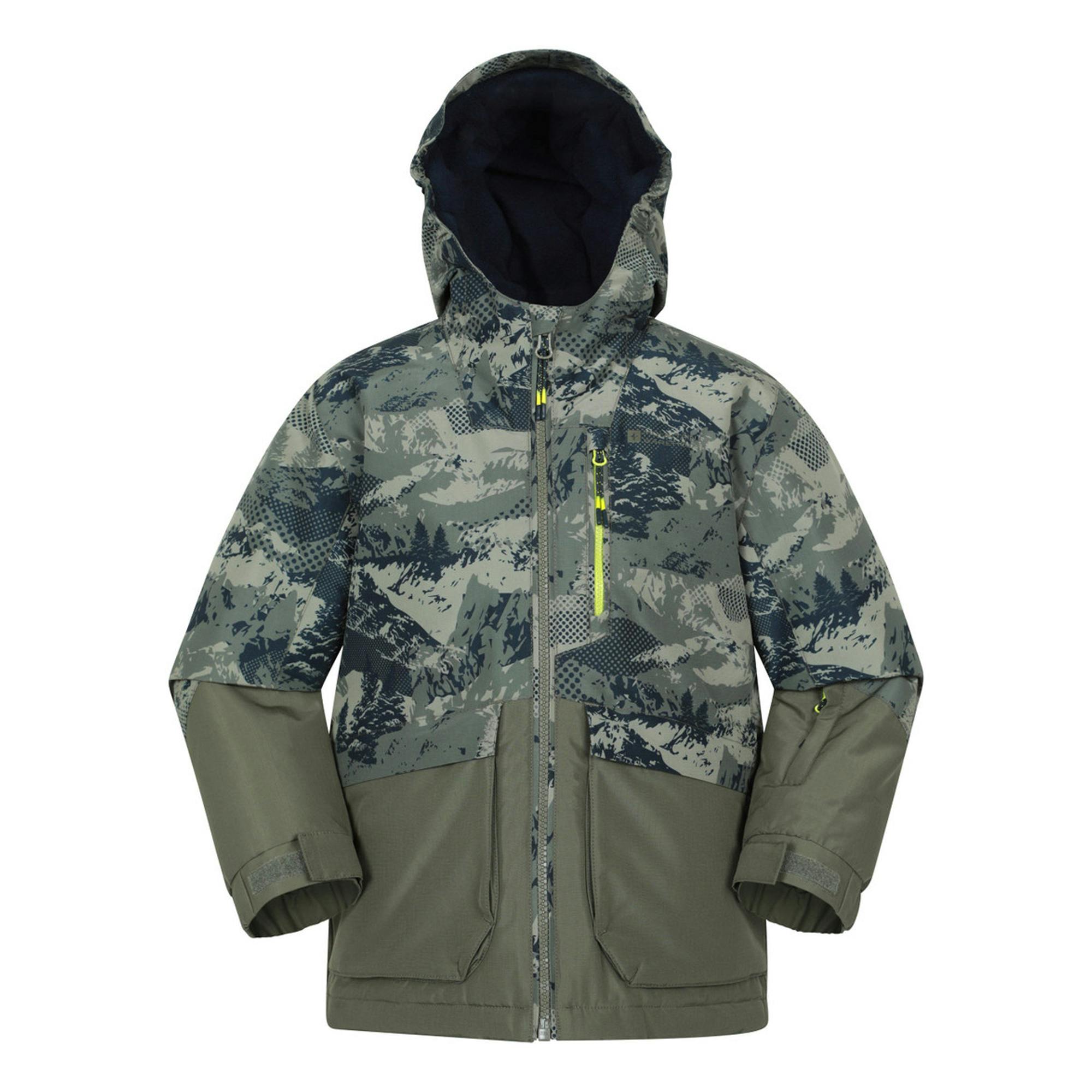 Mountain Warehouse Dark/Green Kids Cosmos Water Resistant Ski Jacket - 13 Years - 100% Mixed