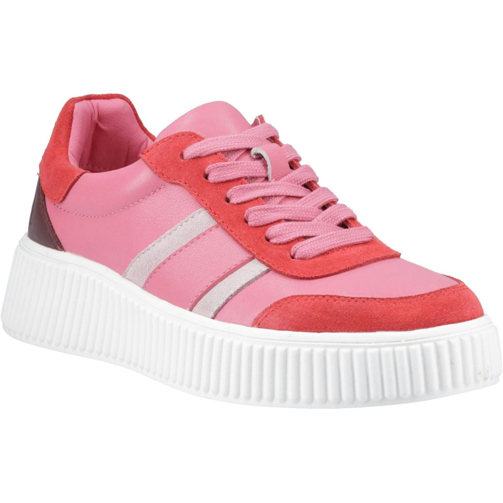 Hush Puppies Women's Fuchsia Holly Suede Trainers - Size 3