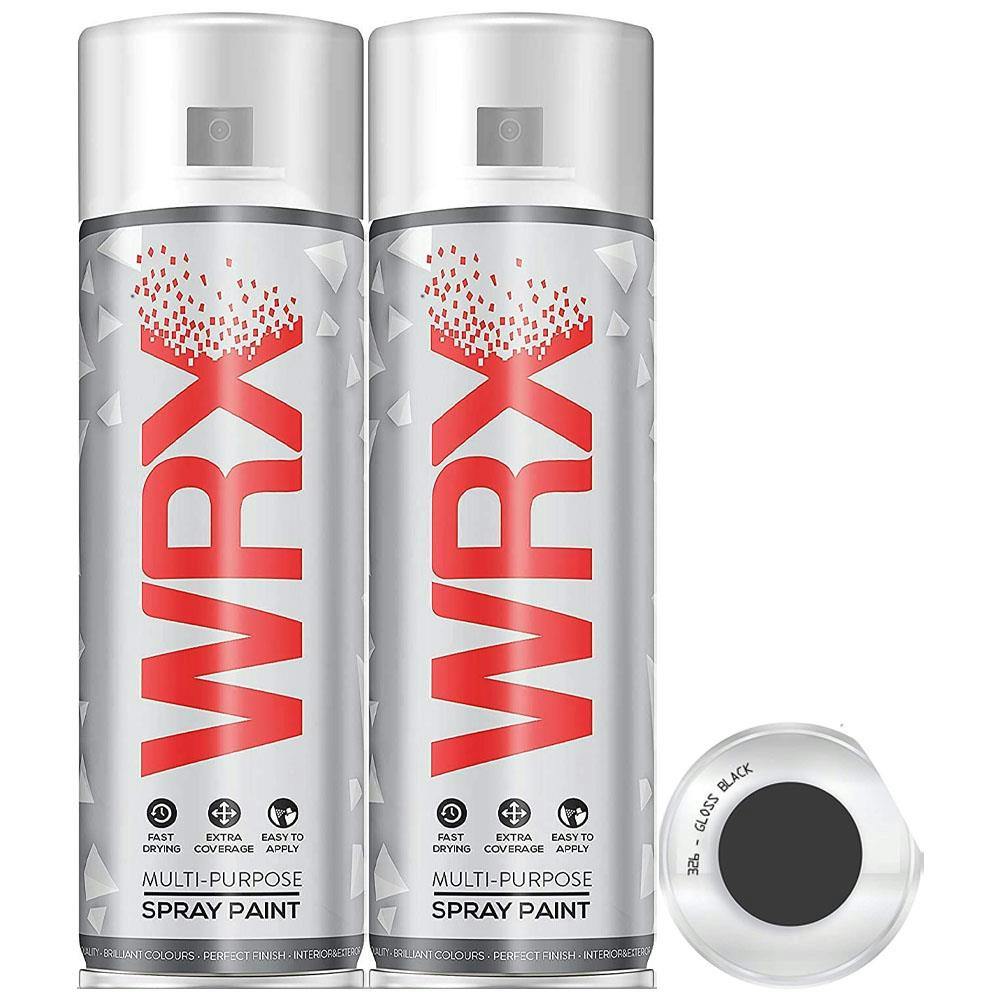 WRX 4 x Spray Paint 400 ml - Gloss Black 326 RAL 9005 - Image 3