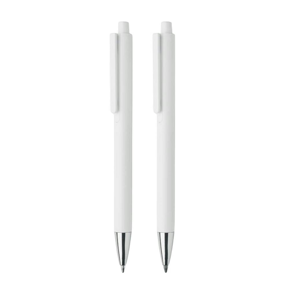 Midocean White Orwell Recycled Aluminium Pen Set (Pack Of 2) - One Size
