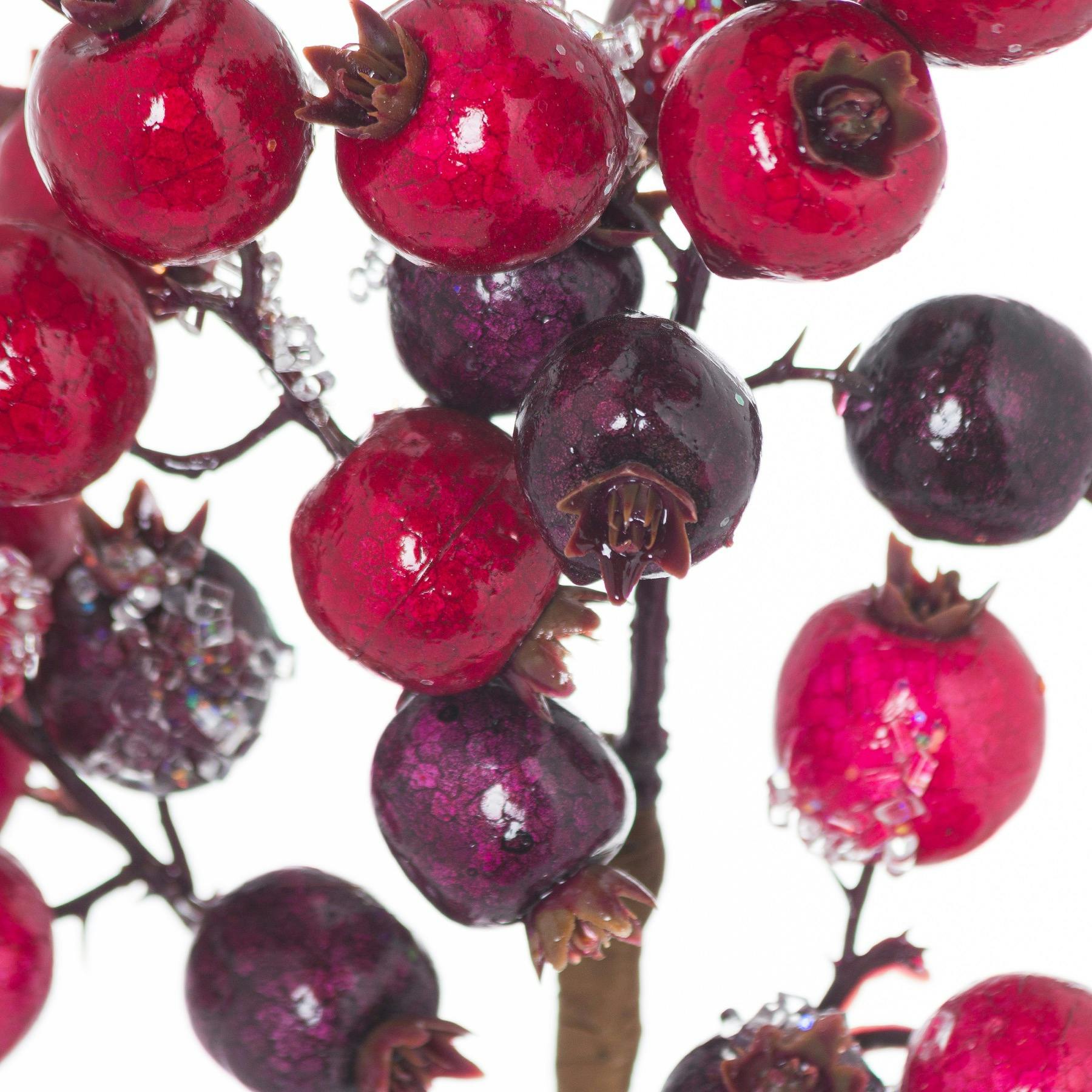 Hill Interiors Fat Berry Pick Artificial Plant in Red - Image 4