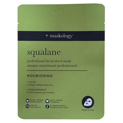 Maskology Squalane Professional Sheet Mask Pack of 1 | Hydrating Face Masks Skincare, Anti Aging Skin Care, Olive & Passionfruit, 100% Plant Based, - Image 5