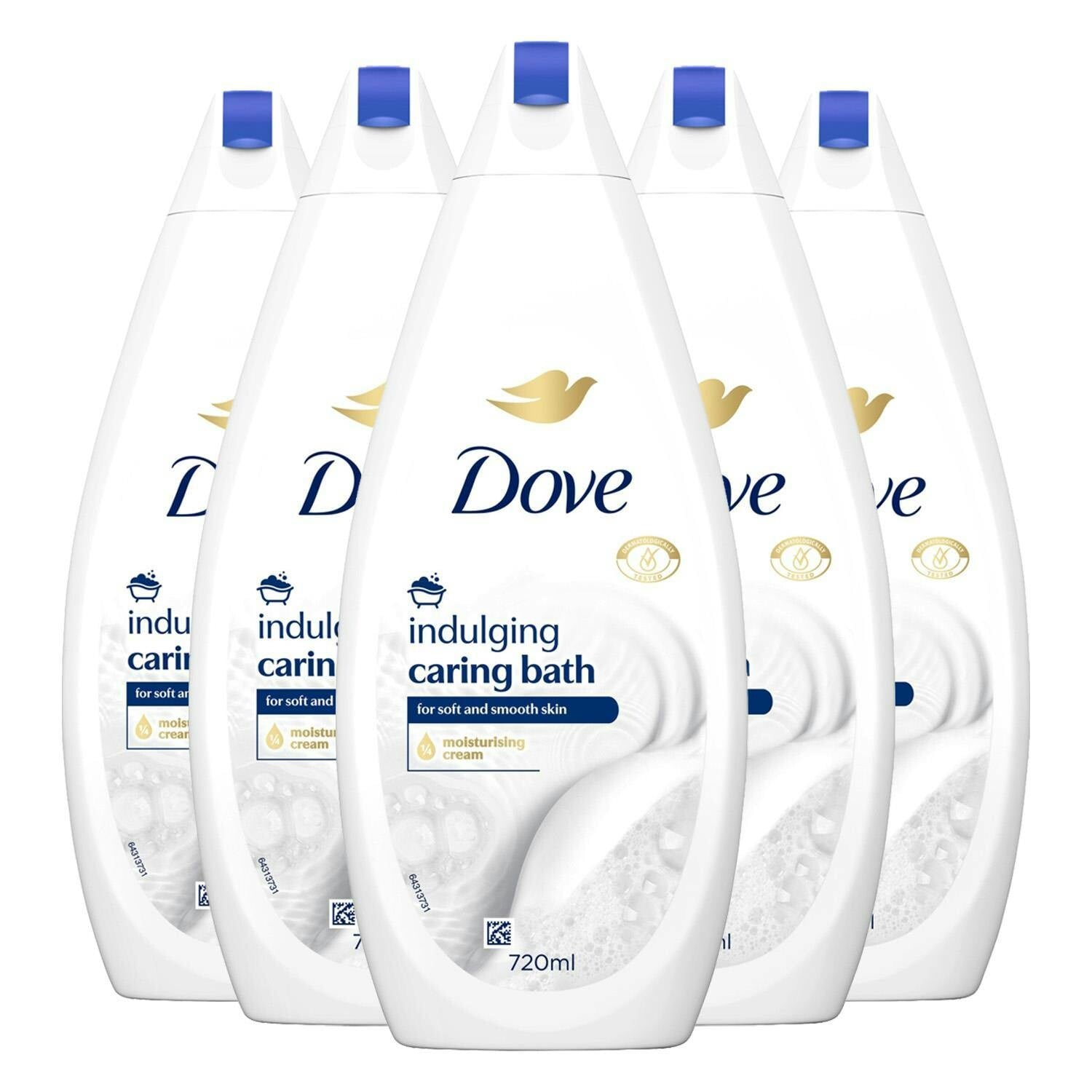 Dove Cream Caring Bath Indulging Bath Soak 720Ml With Moisturising 5 Pack