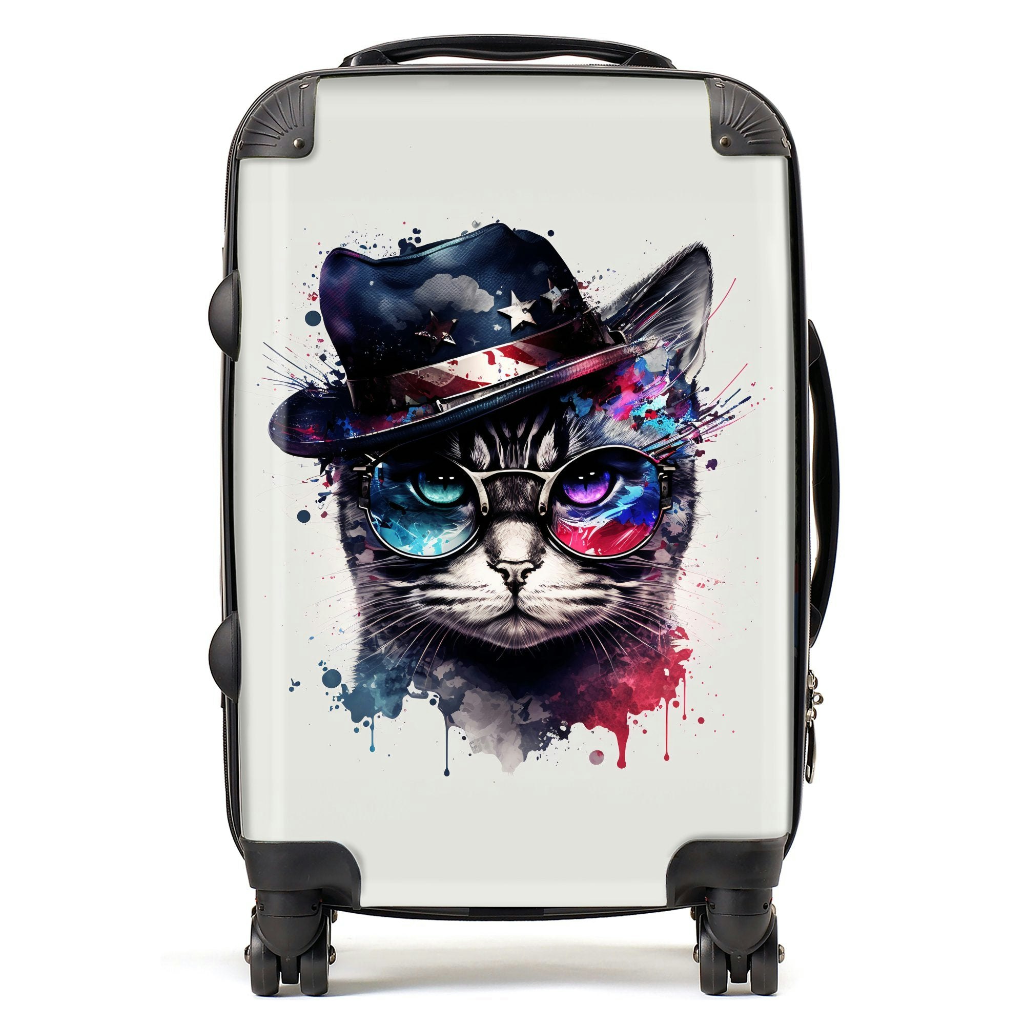 Warren Reed American Shorthair Cat Face Glasses Splashart Suitcase - Cabin