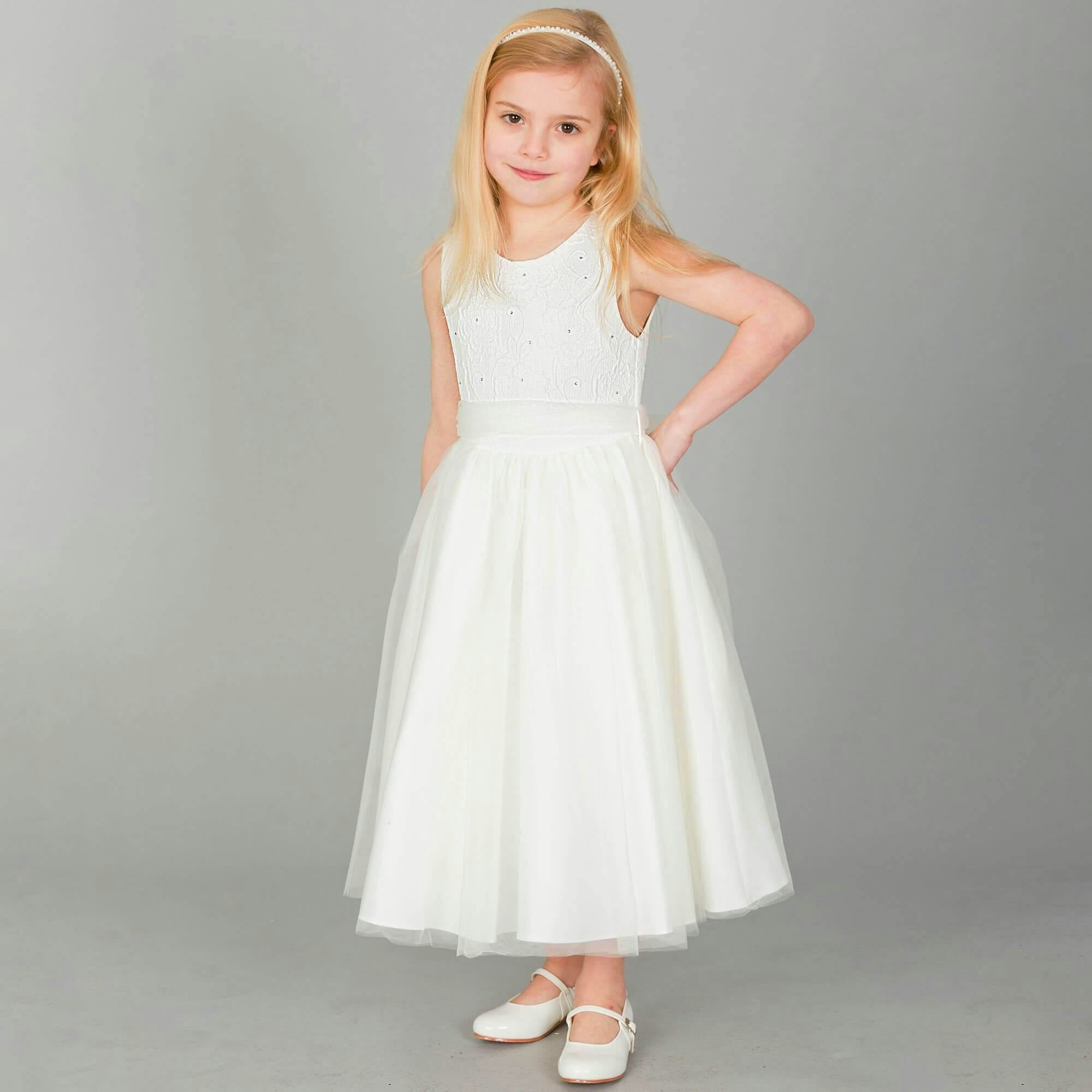 Visara Vivaki Ivory Visara Isabella Flower Dress - 18/2 Years
