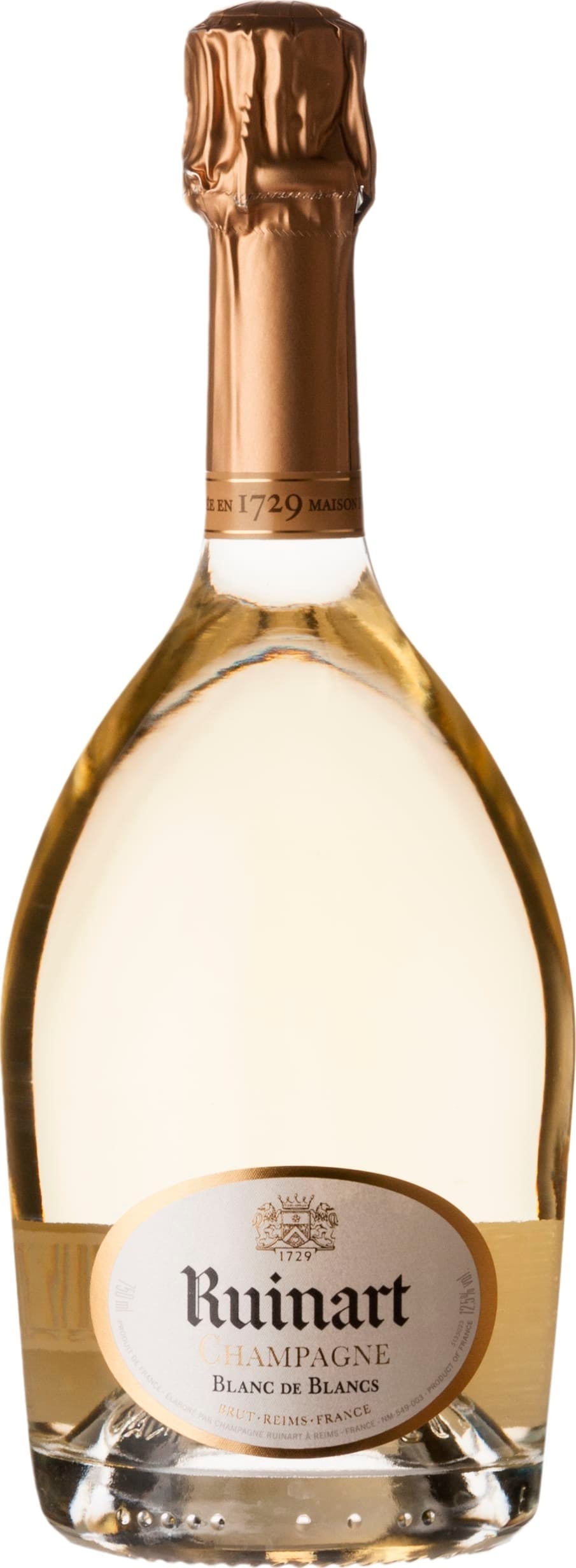 Various Wine White/Peach Ruinart Champagne Blanc De Blancs 75Cl Nv - Pack Of 6