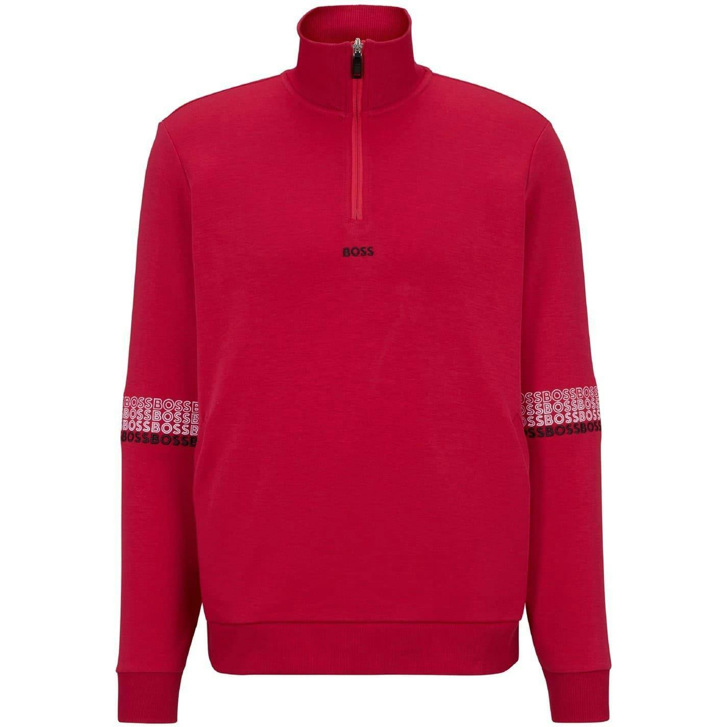 Boss Men's Red Regular Long-Sleeved Sweatshirt - Xxl - 100% Mixed