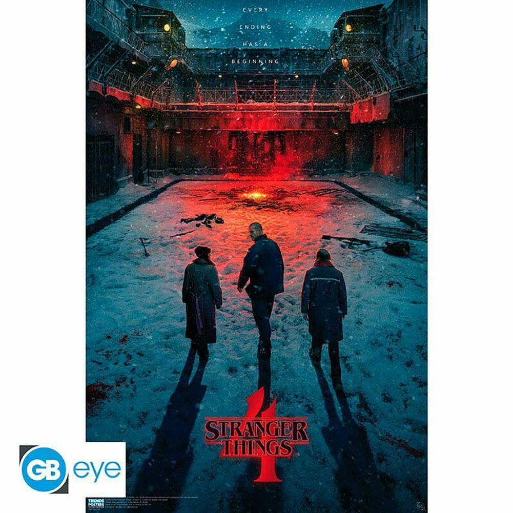 Stranger Things Red/Blue/Black Ending Has A Beginning Poster - 61Cm X 91Cm