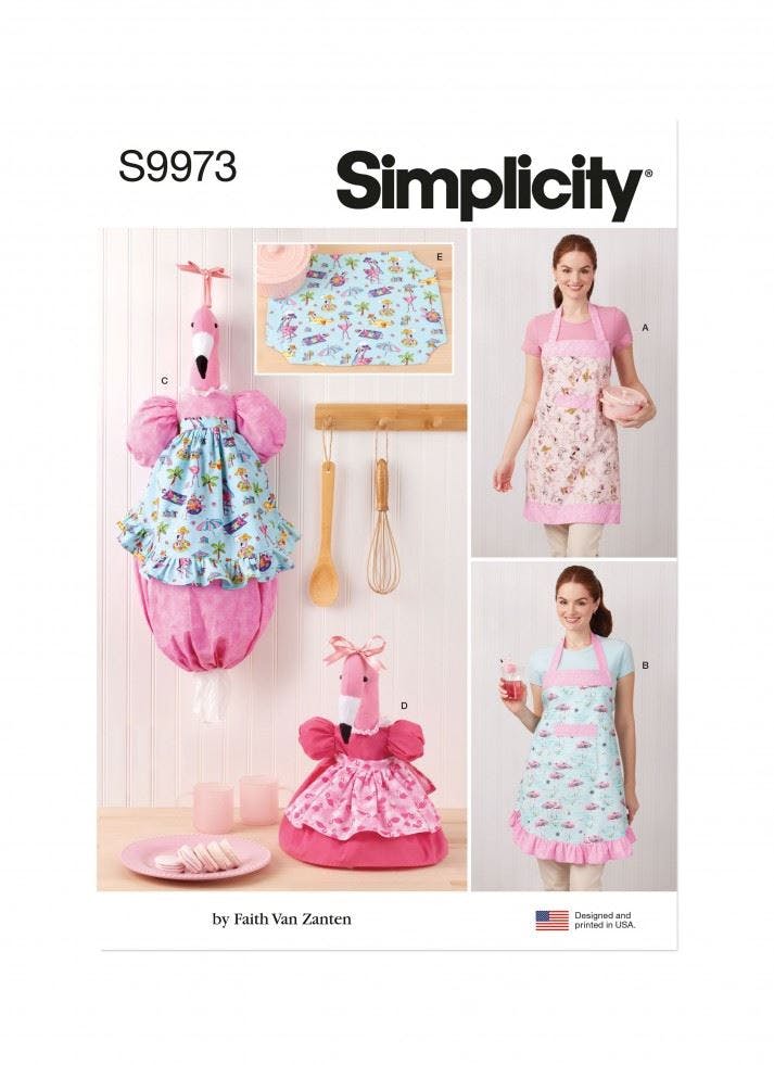 Simplicity Women's Sewing Pattern 9973, Aprons For Os (One Size) - Intermediate - Os (One Size)