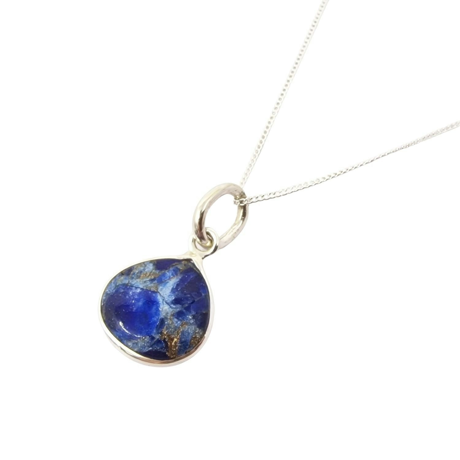 Harfi Silver Sapphire September Birthstone Sterling Necklace