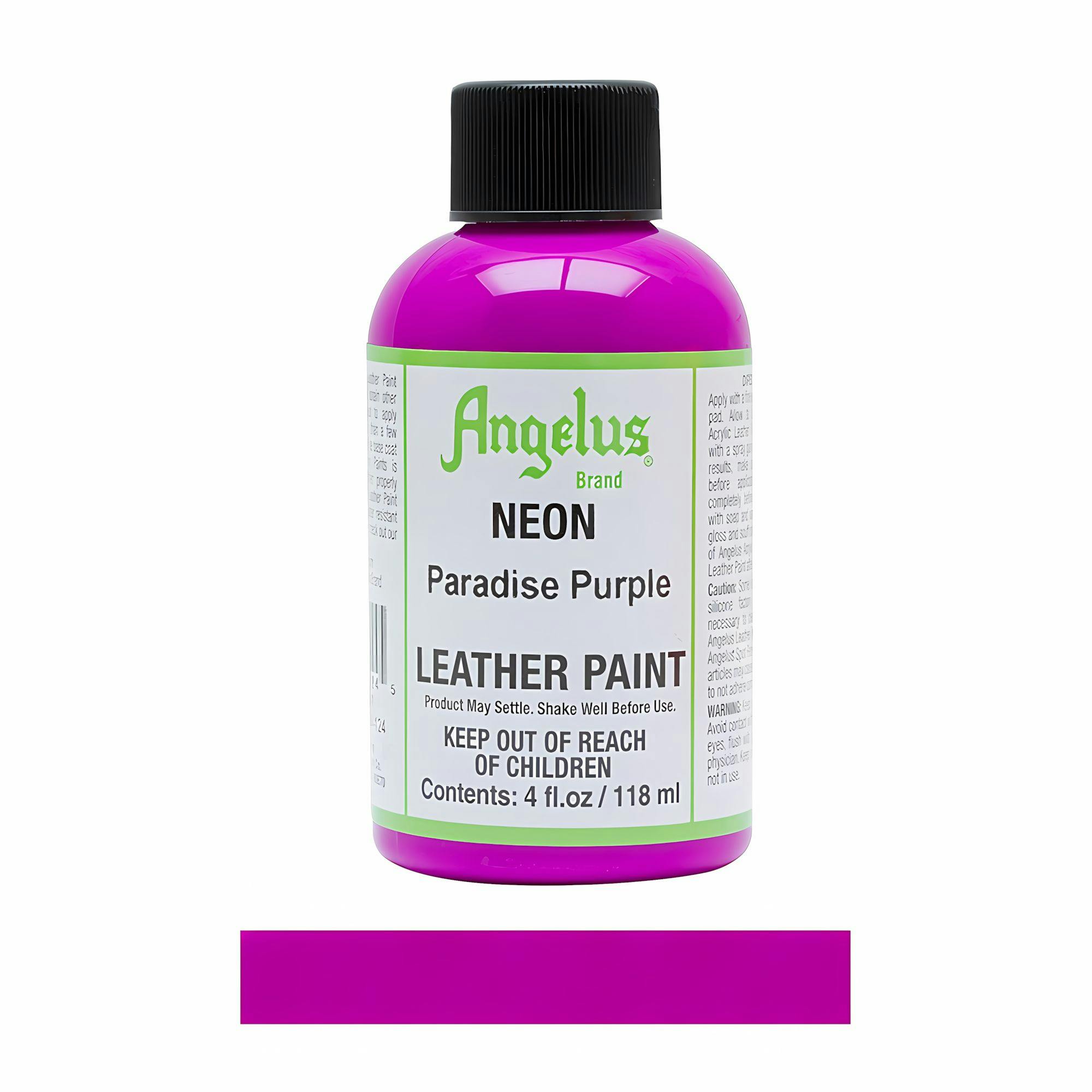 Angelus Purple Neon Leather Paint For Sneaker Customs And Shoes 4Oz - Paradise