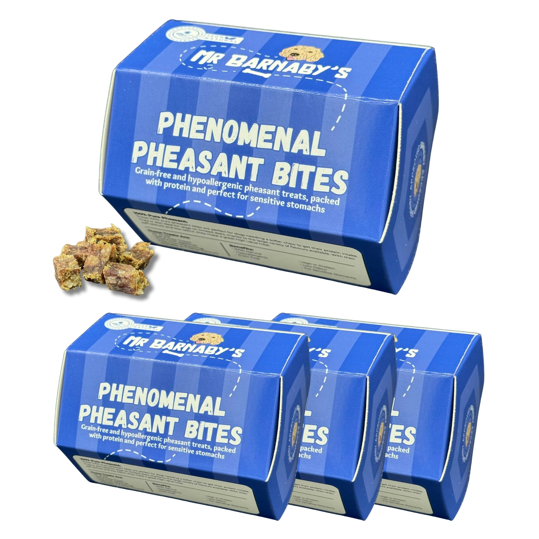 Mr Barnaby’s Grain Mr Barnaby's Phenomenal Pheasant Bites Dog Treats (Pack Of 4) - Pack Of 4 - 4