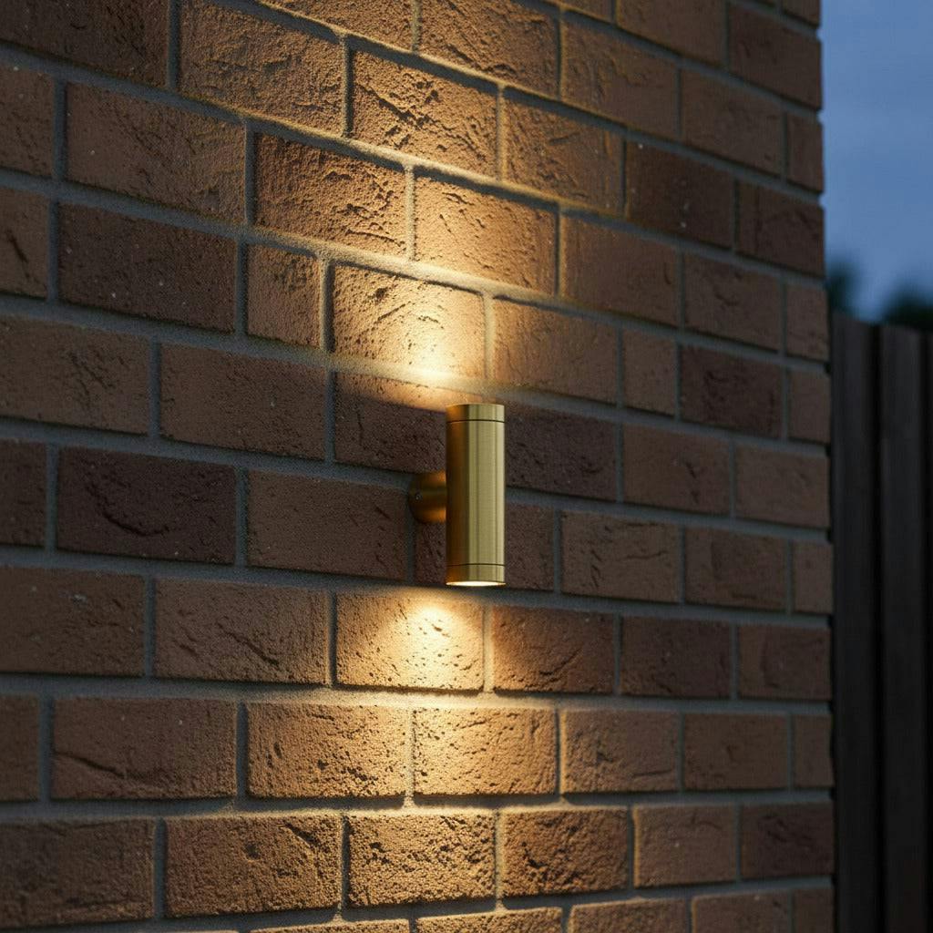 Rackhams Light 6 Watt Led Brass Up Down Outdoor Wall