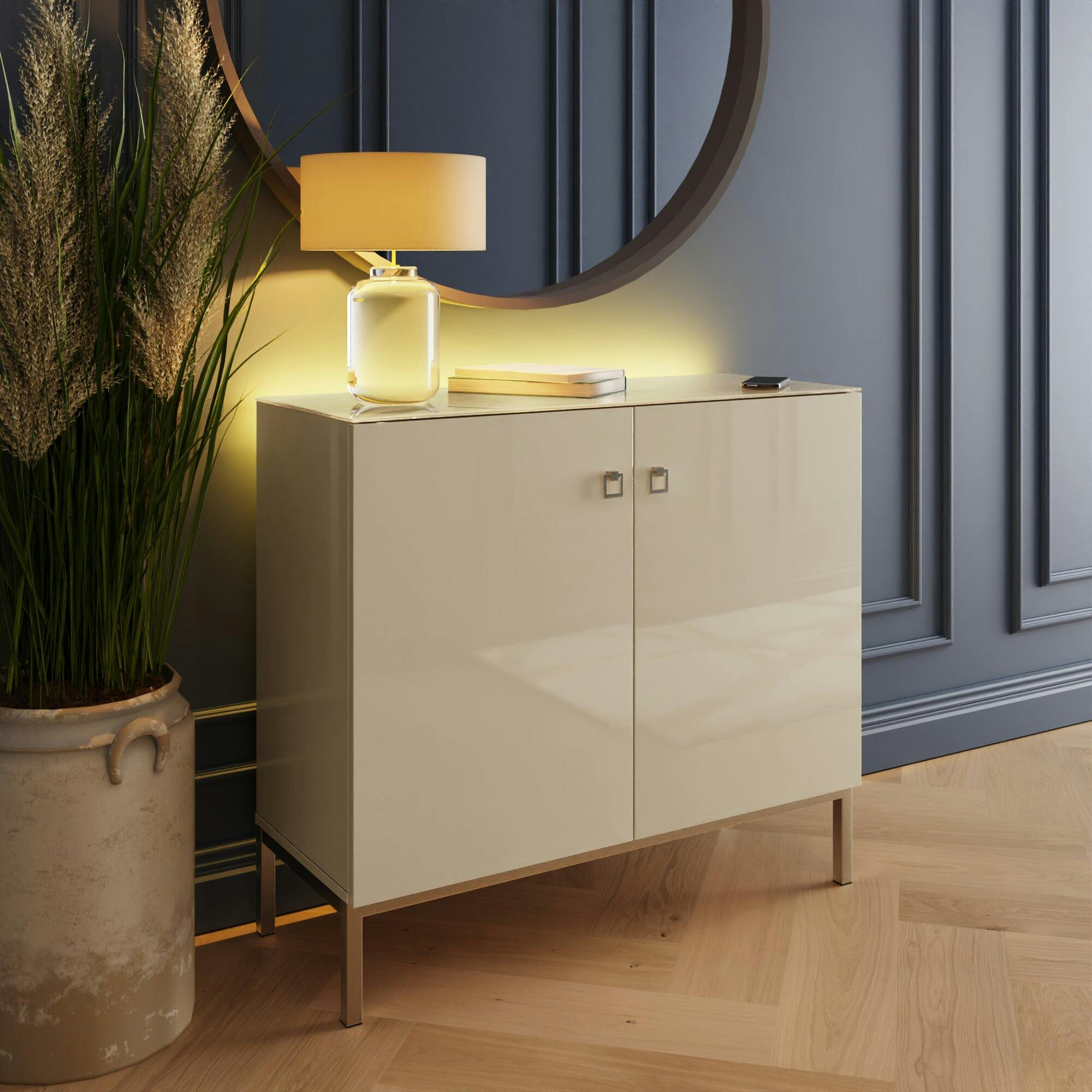 Rackhams White Frank Olsen Lyra Tall Sideboard - Alabaster