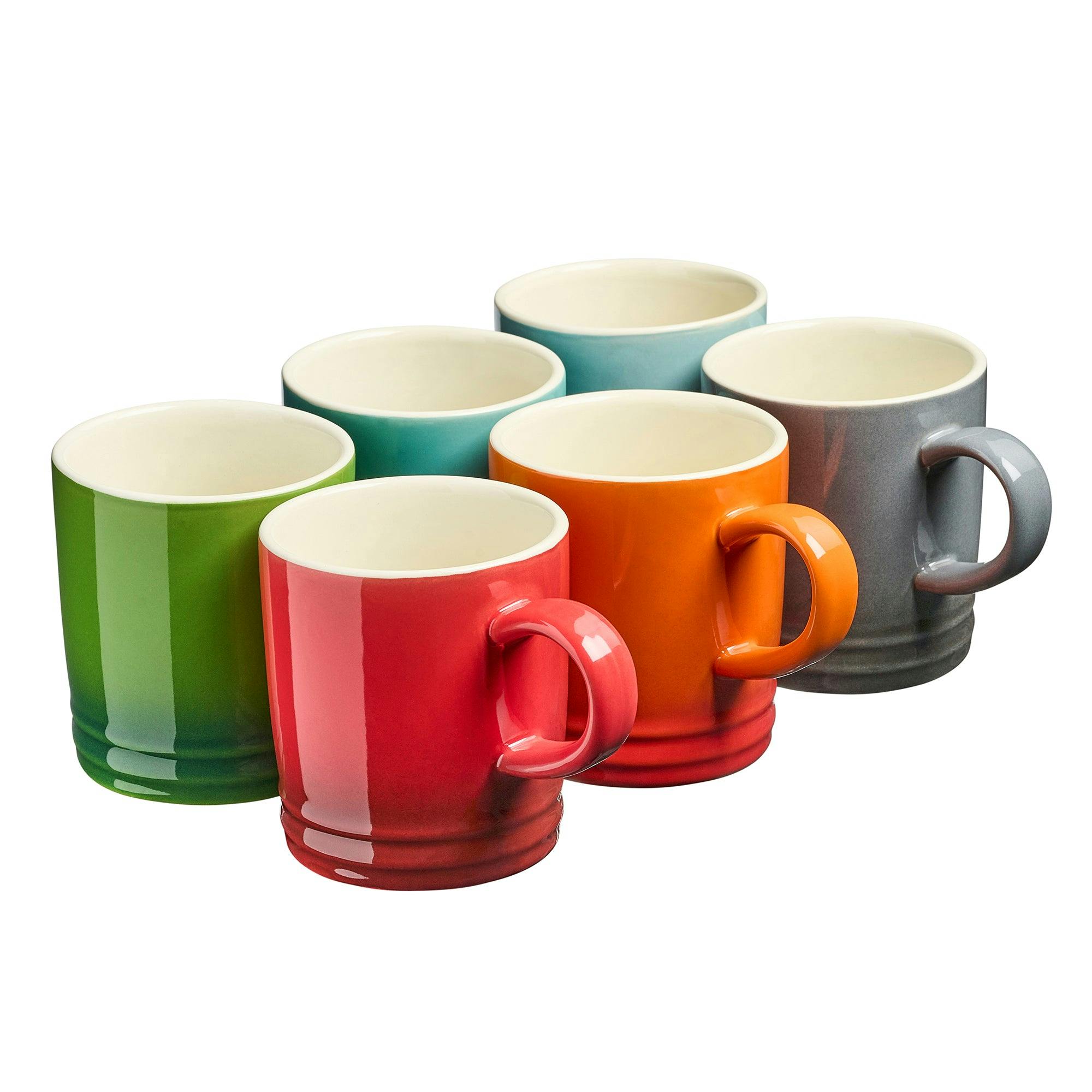 B&Q -  6 Piece Colourful Stoneware Midi Mug Set240Ml Tea Coffee Drinking CupsMulticolour - Image 5