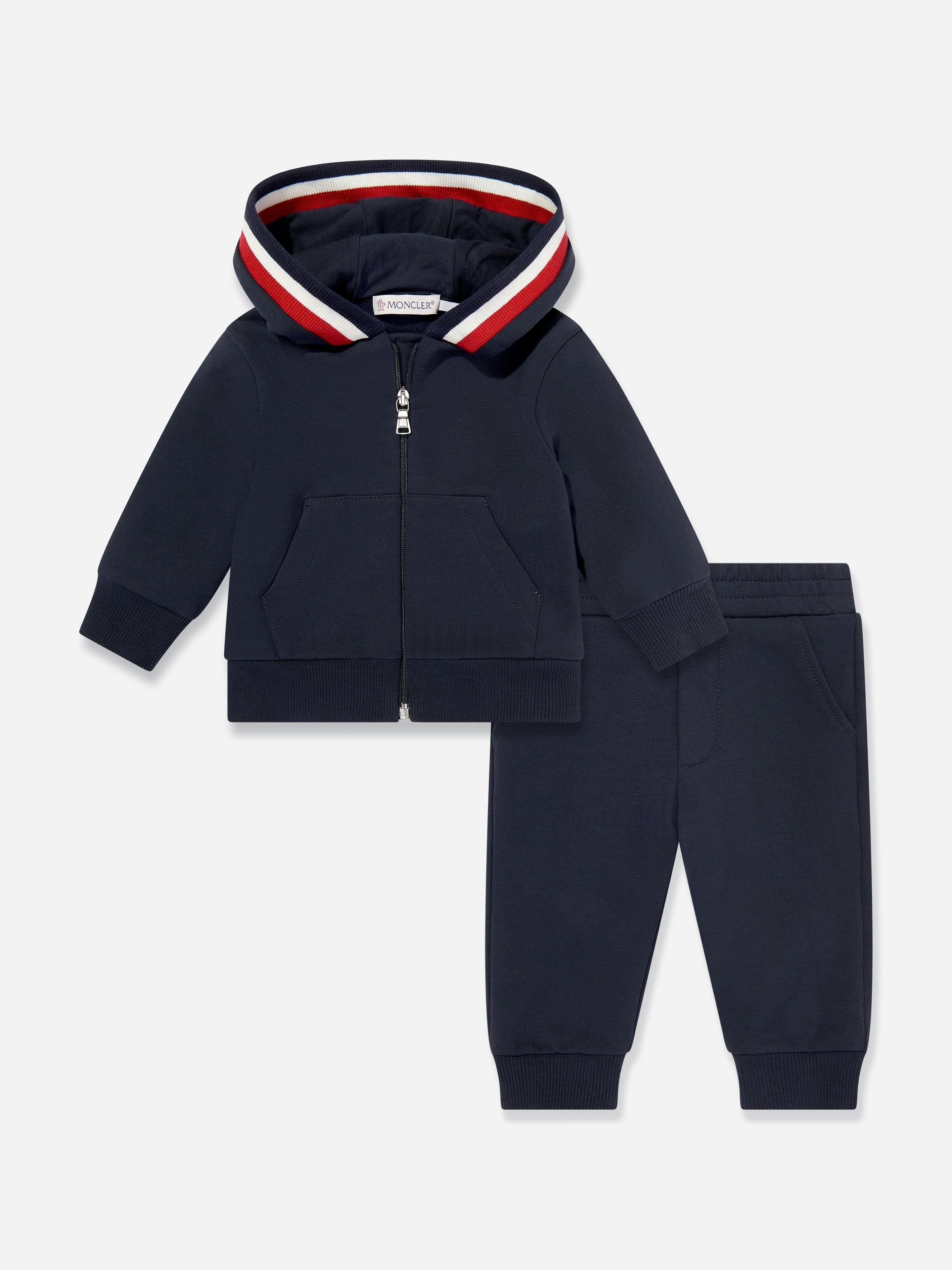 Moncler Enfant Men's Blue Baby Boys Branded Tracksuit In Navy - 3 Yrs