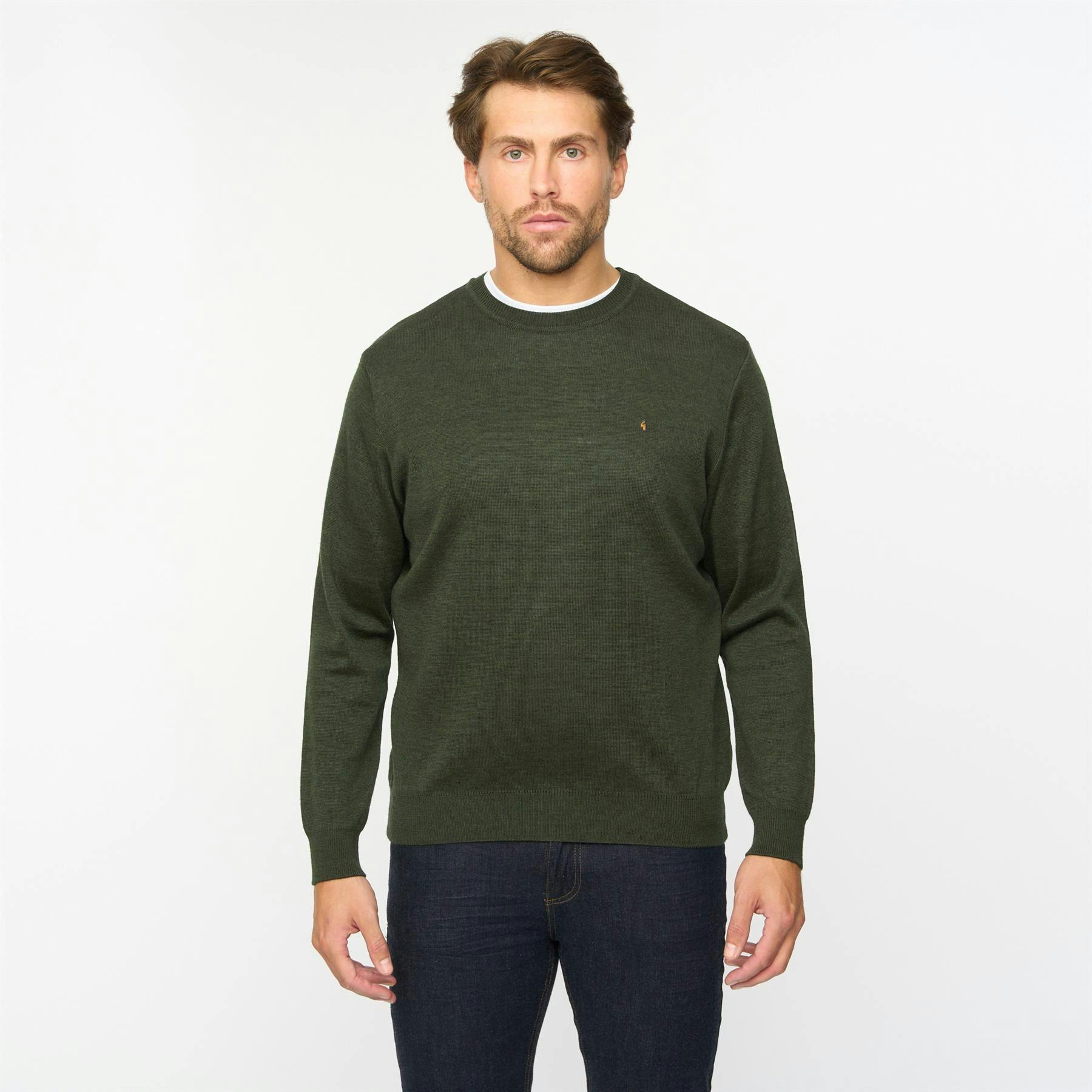Gabicci G55k04 Plain Crew Neck Sweater Classic Ivy - S