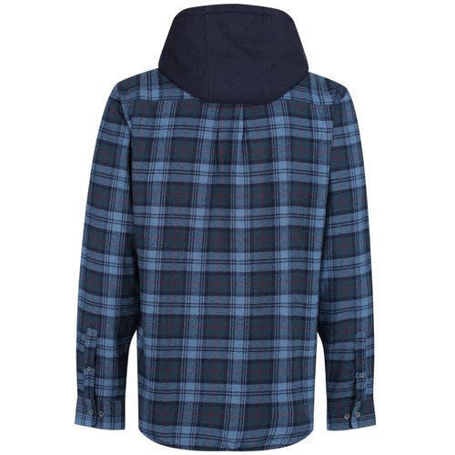 Coolandnew Men's Fleece Lined Check Shirt Trs205 - Navy - Xl